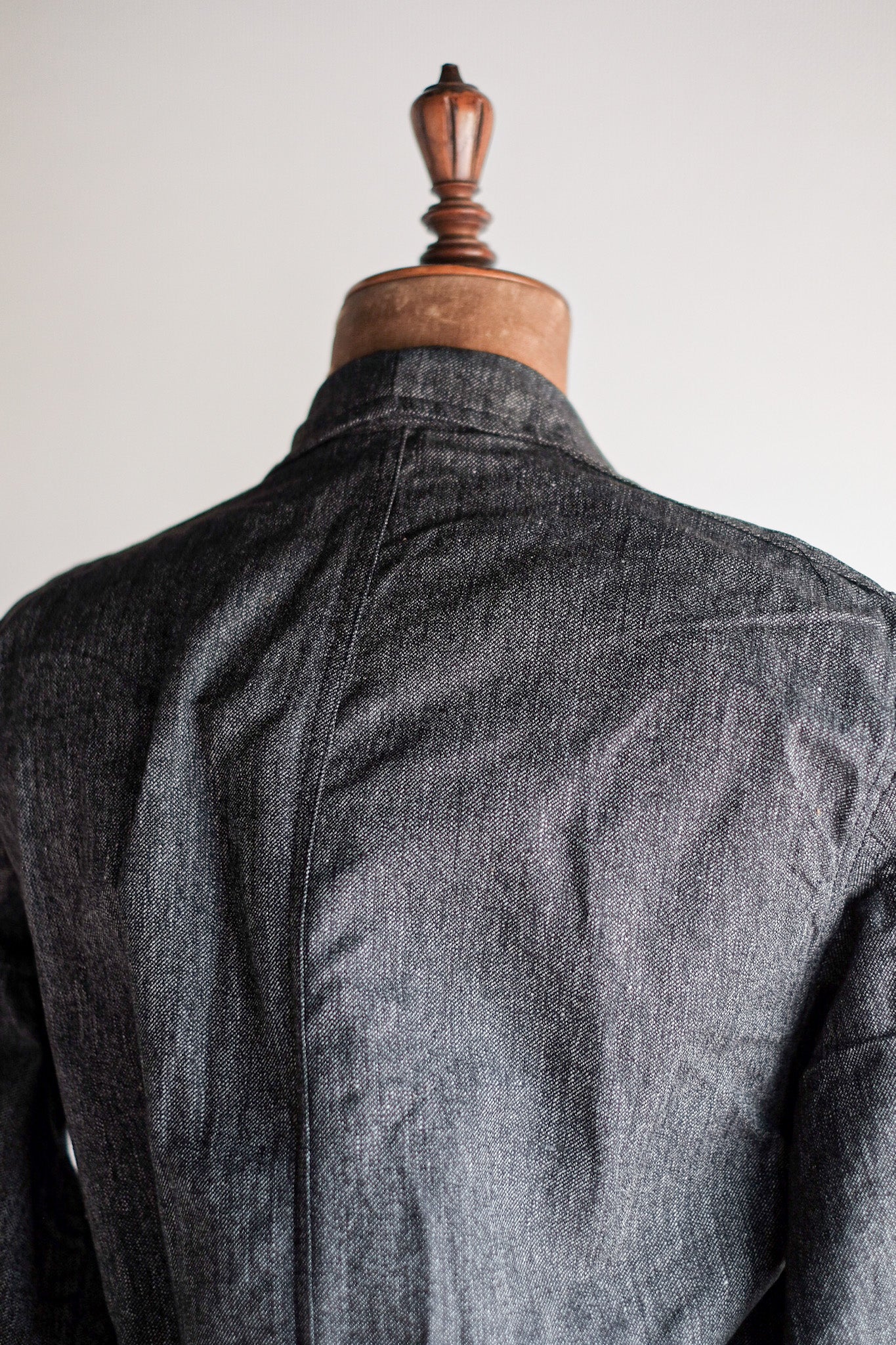 【~40's】French Vintage Black Chambray Atelier Coat “Dead Stock”