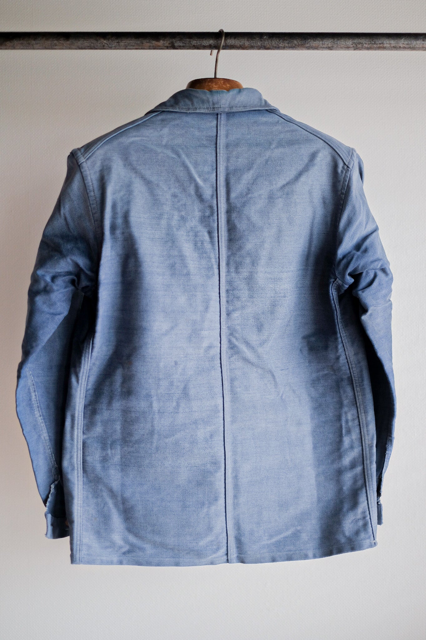 【~40's】French Vintage Blue Moleskin Work Jacket