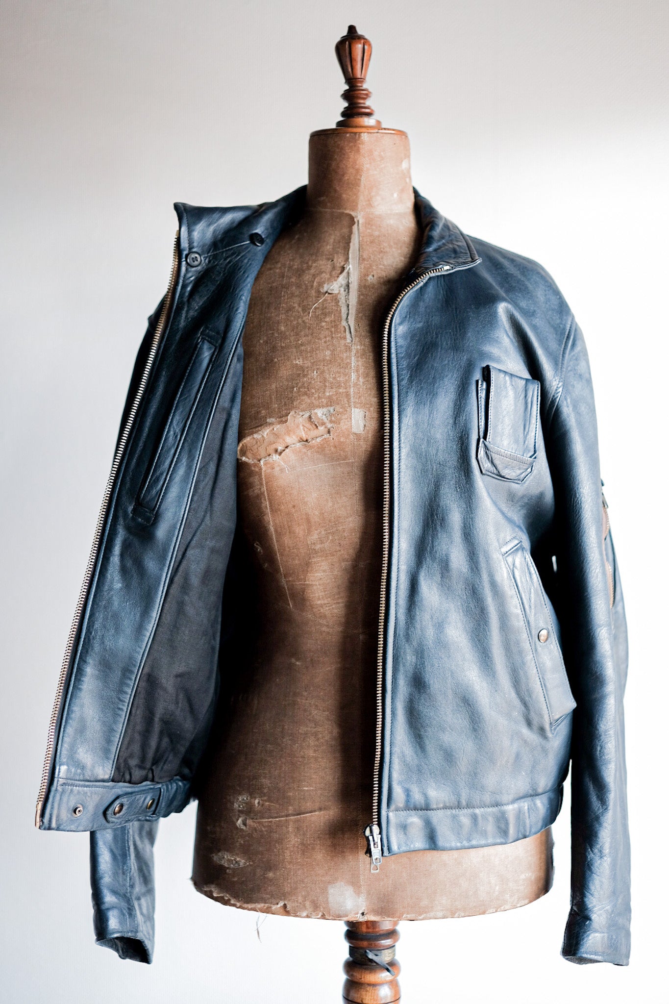 【~70's】French Air Force Pilot Leather Jacket