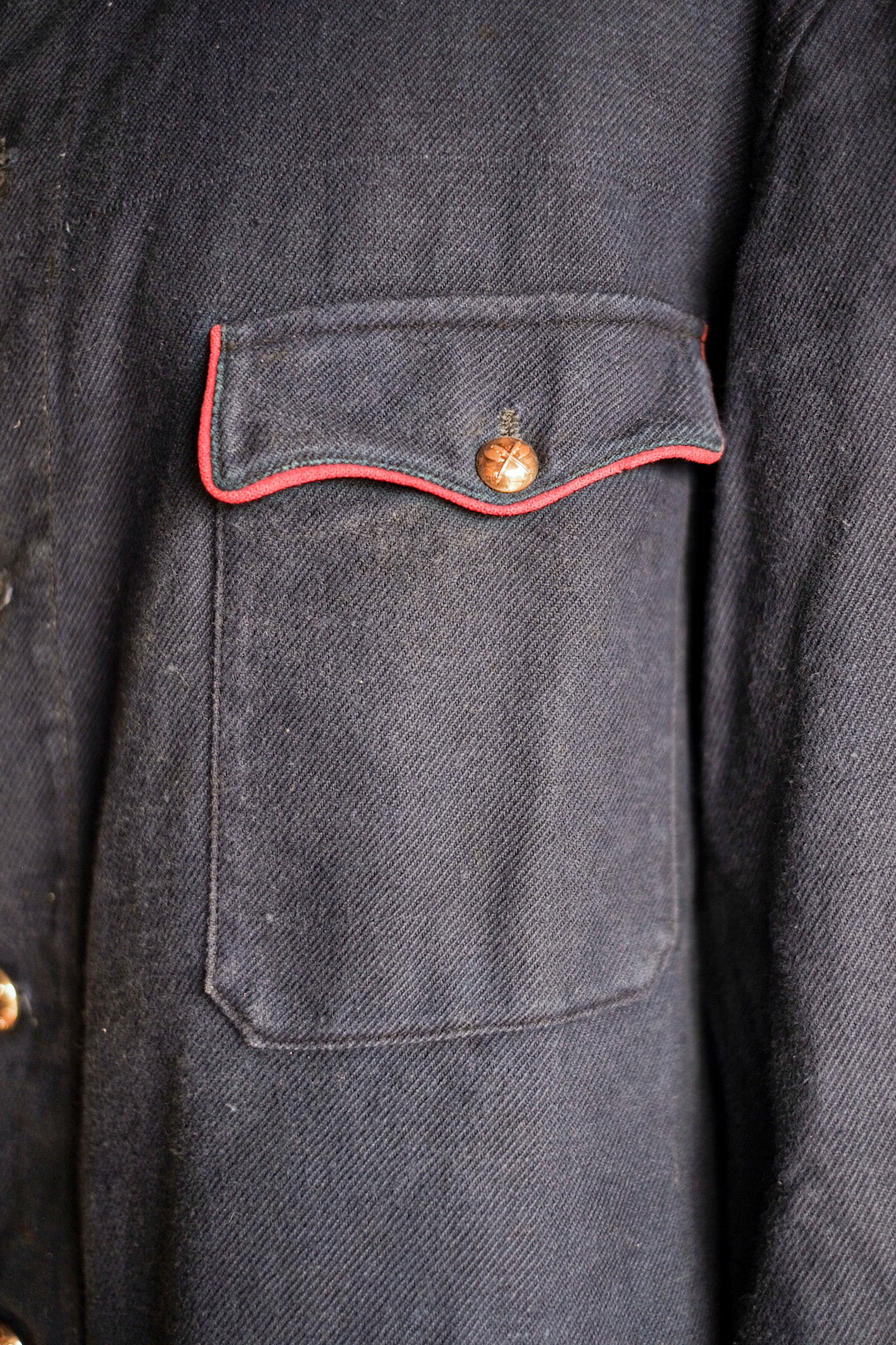 【~30's】French Vintage Indigo Cotton Twill Firefighter Jacket