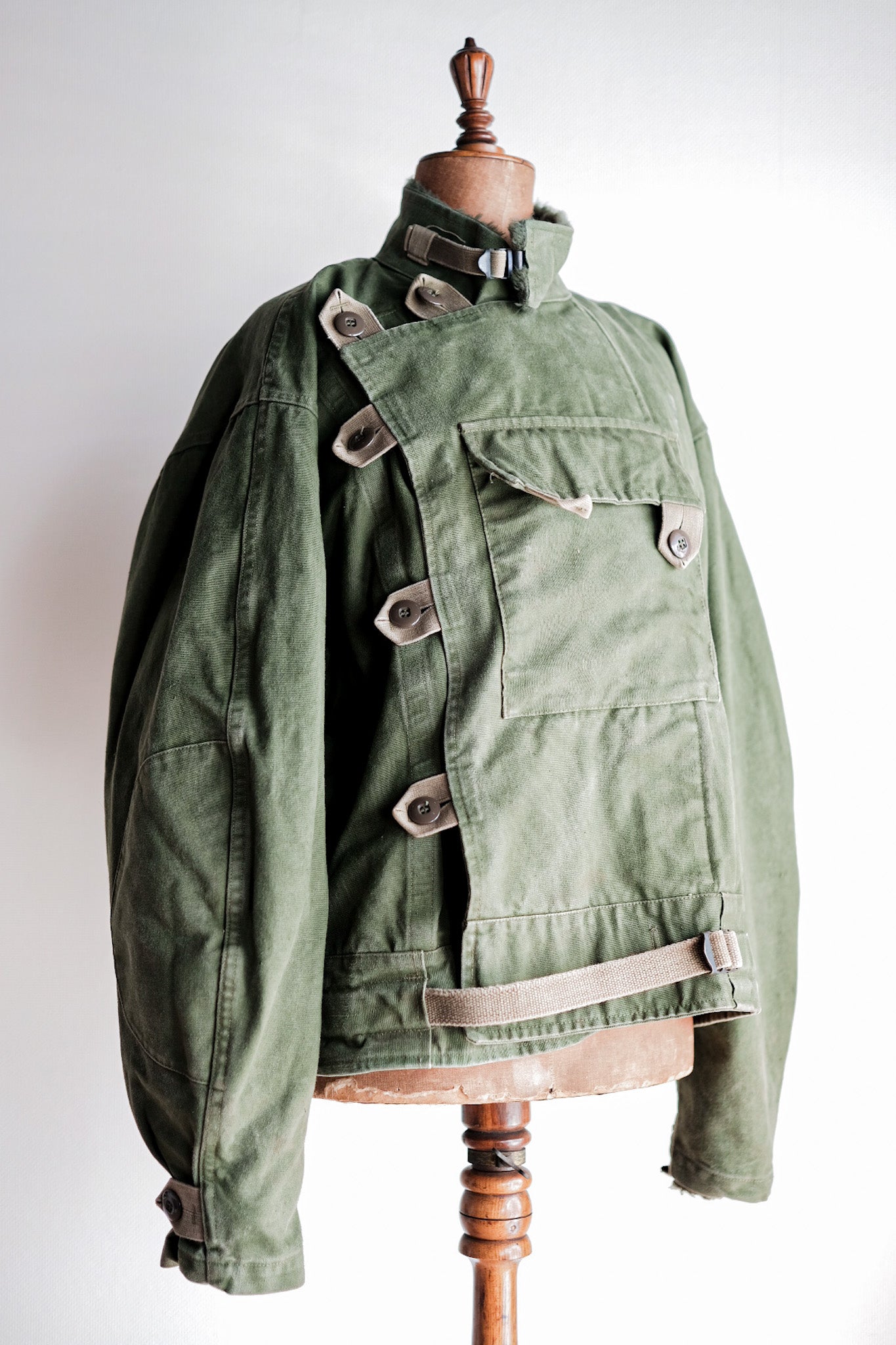【~60's】Swedish Army Dispatch Rider Motorcycle Jacket With Liner Size.C56