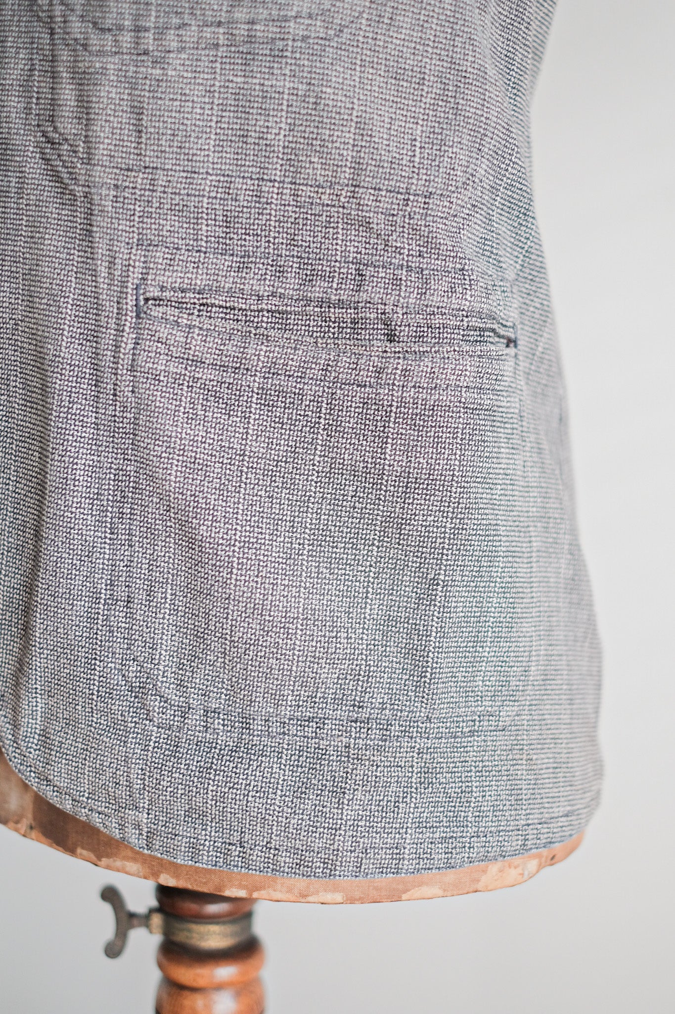 【~30's】French Vintage Cotton Checked Sack Jacket