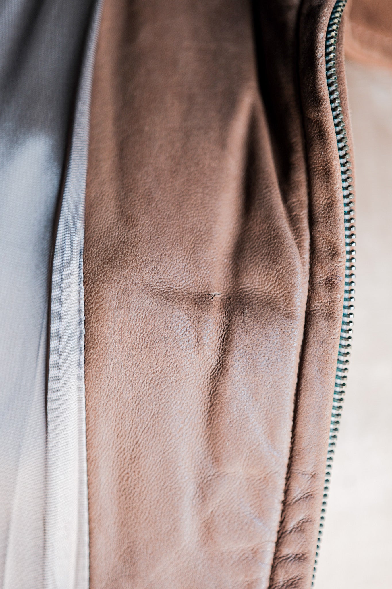 【~60's】French Vintage Brown Suede Zip Up Jacket