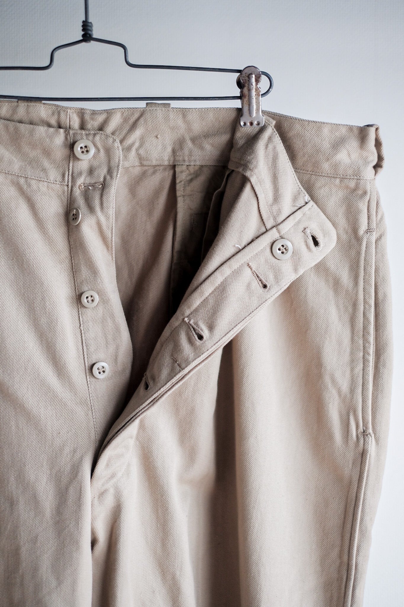 【~60's】French Army M52 Chino Trousers Size.16 "Dead Stock"