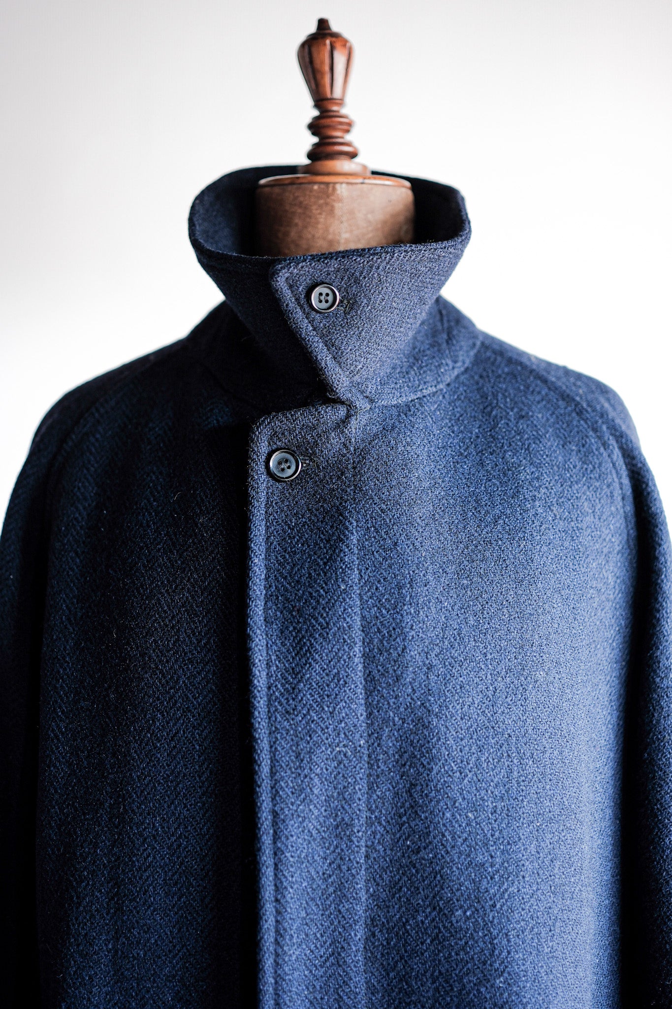 【~80's】Vintage Burberry's Single Raglan Balmacaan Coat Size.54RL "HARRIS TWEED" "Kraft 別注"