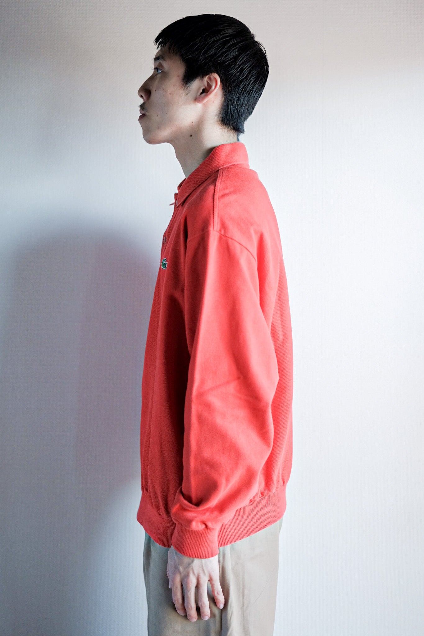 【~70's】CHEMISE LACOSTE L/S Polo Sweatshirt Size.4 "Orange"