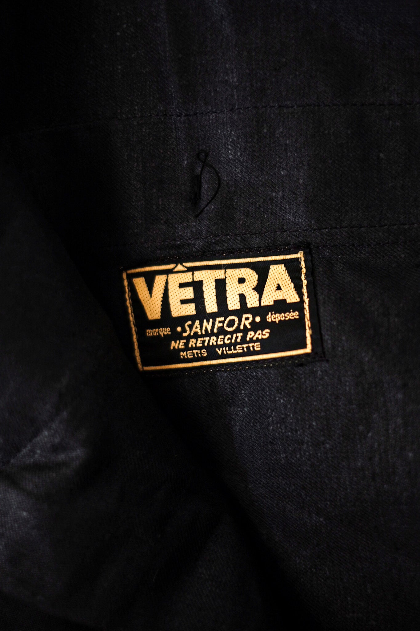 【~50's】French Vintage Black Linen Work Pants "Dead Stock"