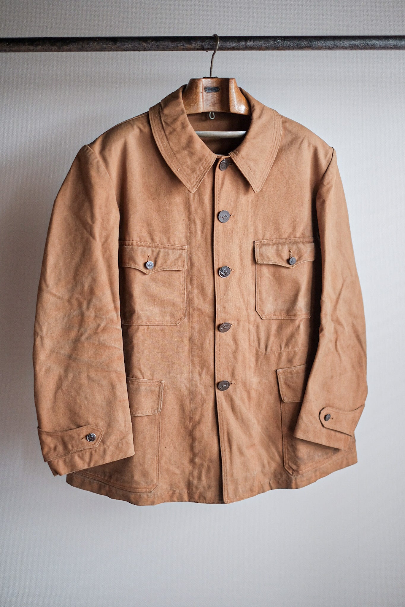 【~30’s】French Vintage Cotton Hunting Jacket
