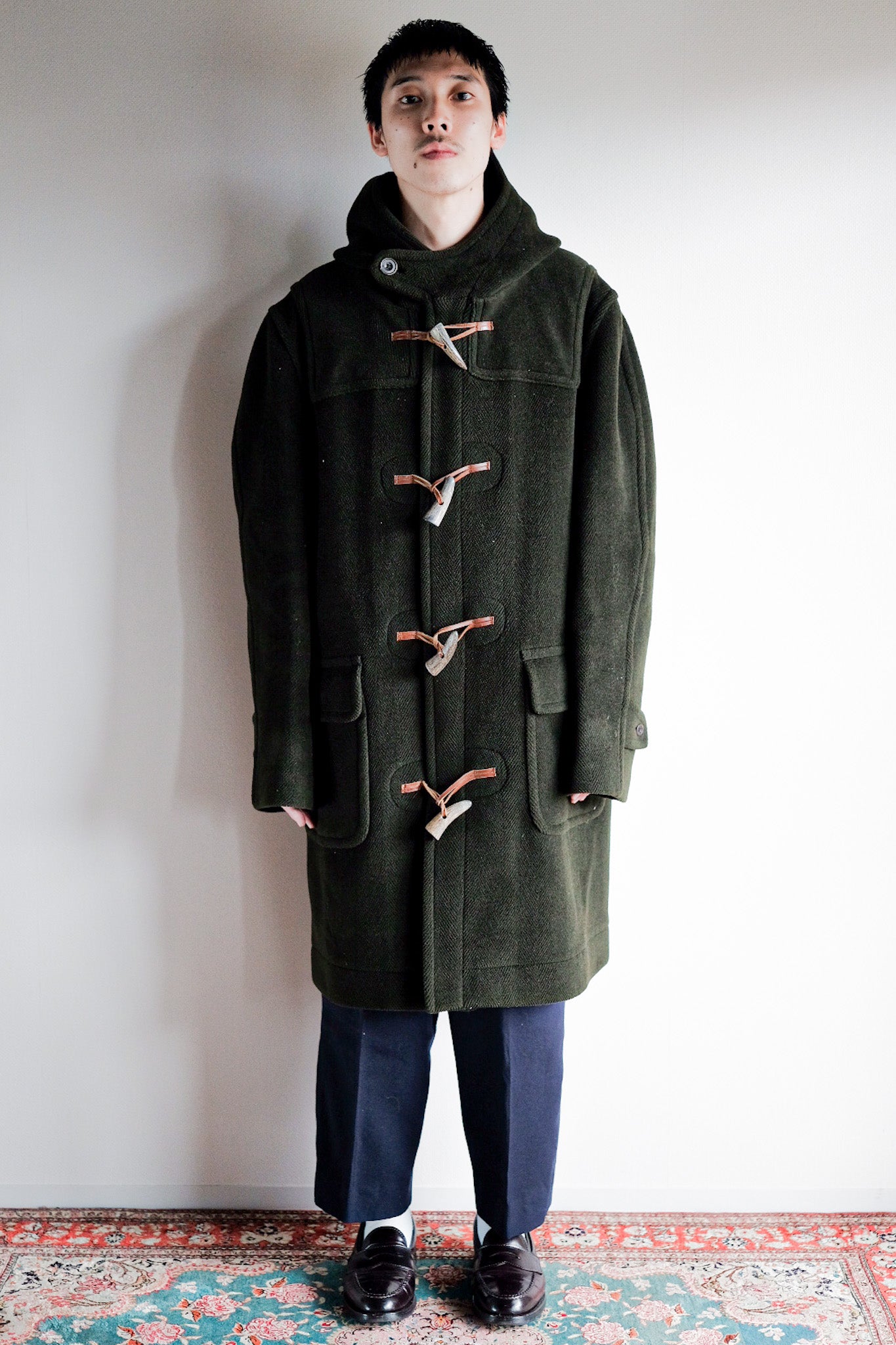 【~90's】Old INVERTERE Wool Duffle Coat "Moorbrook"