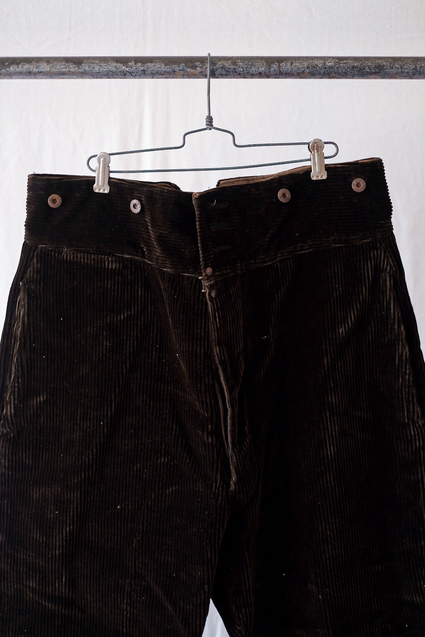【~30's】French Vintage Brown Corduroy Work Pant