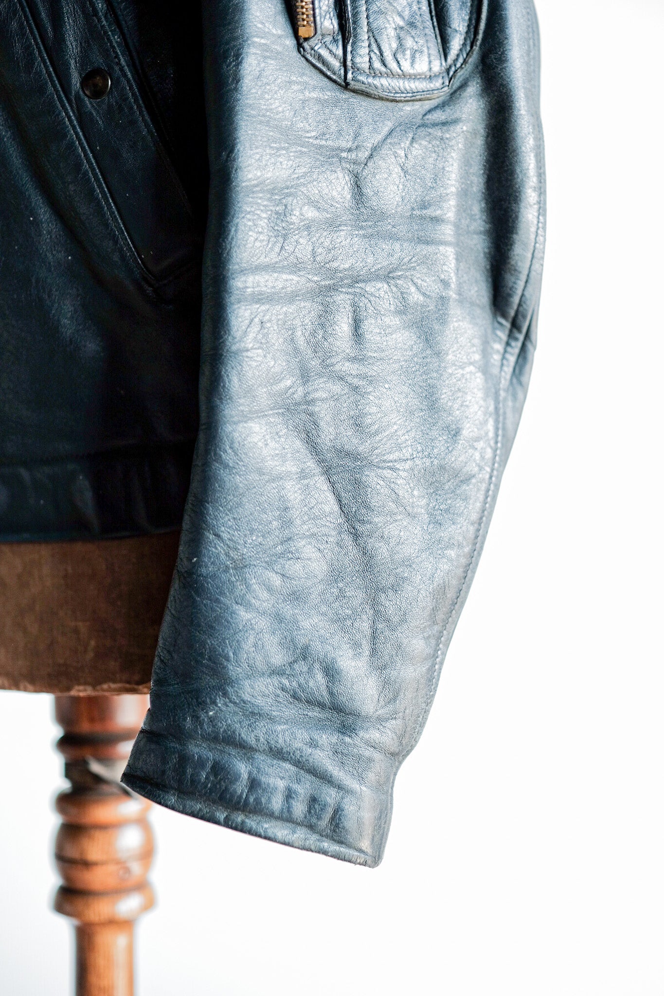 【~70's】French Air Force Pilot Leather Jacket