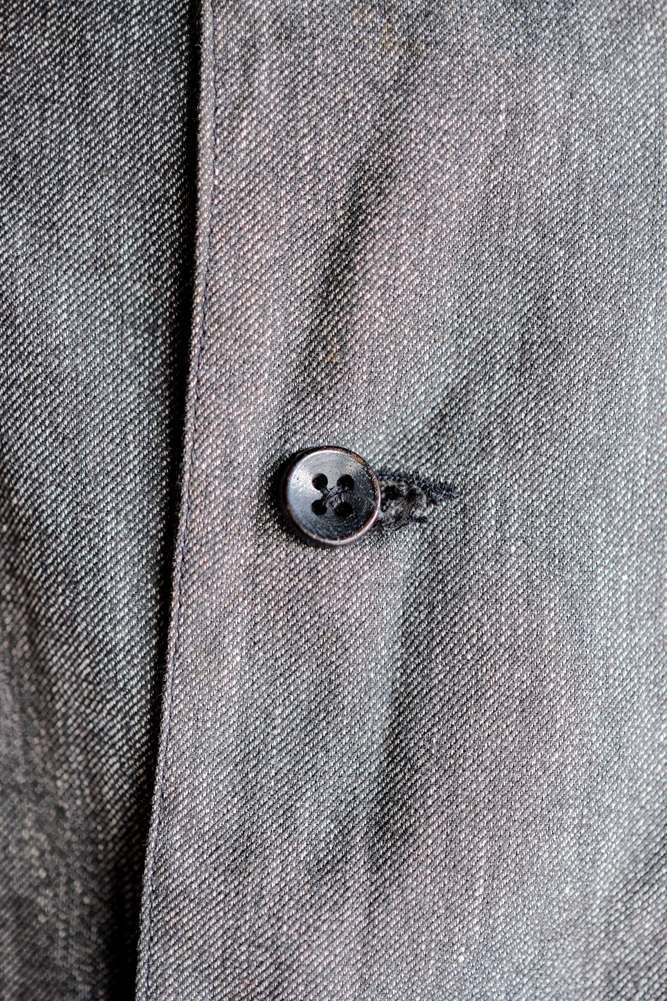 【~40's】French Vintage Black Chambray Atelier Coat “Dead Stock”
