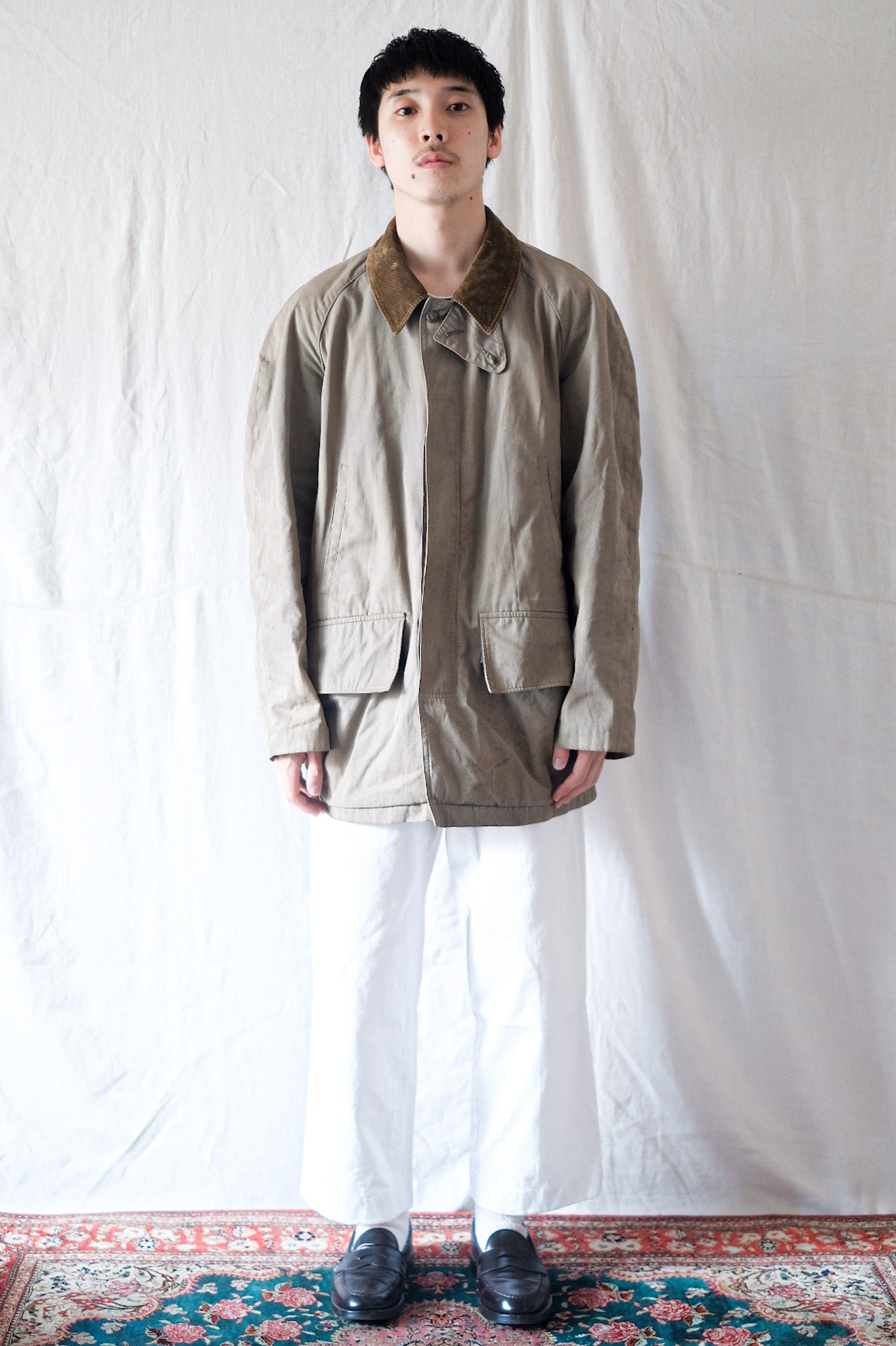 【~60's】French Vintage Cotton Hunting Jacket "Belle Jardiniere"