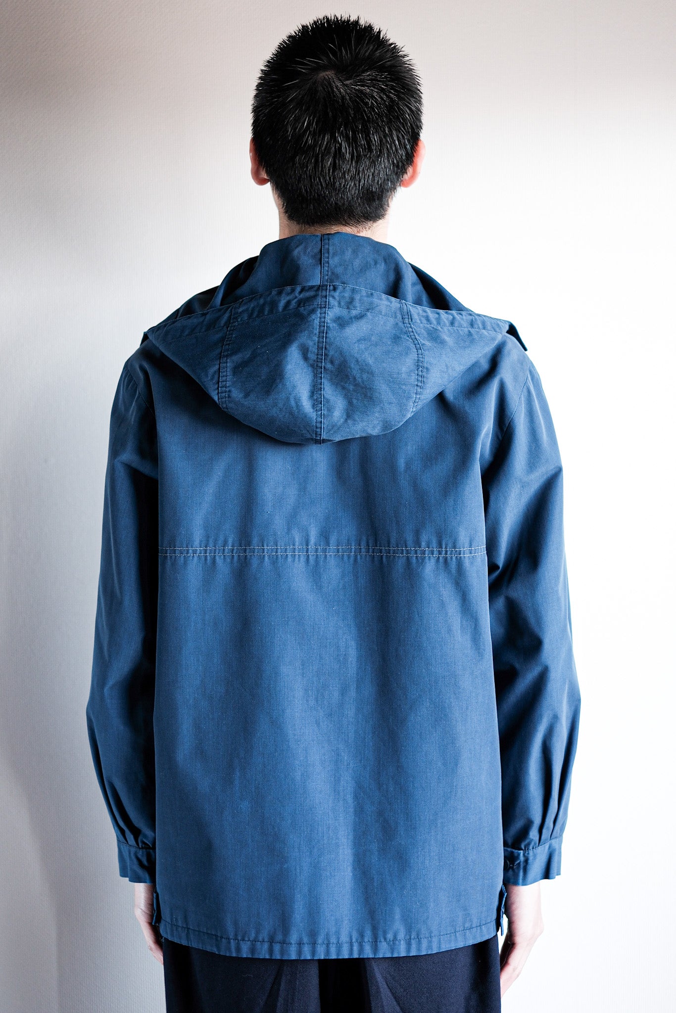 【~50's】German Vintage Blue Cotton × Polyester Hooded Jacket