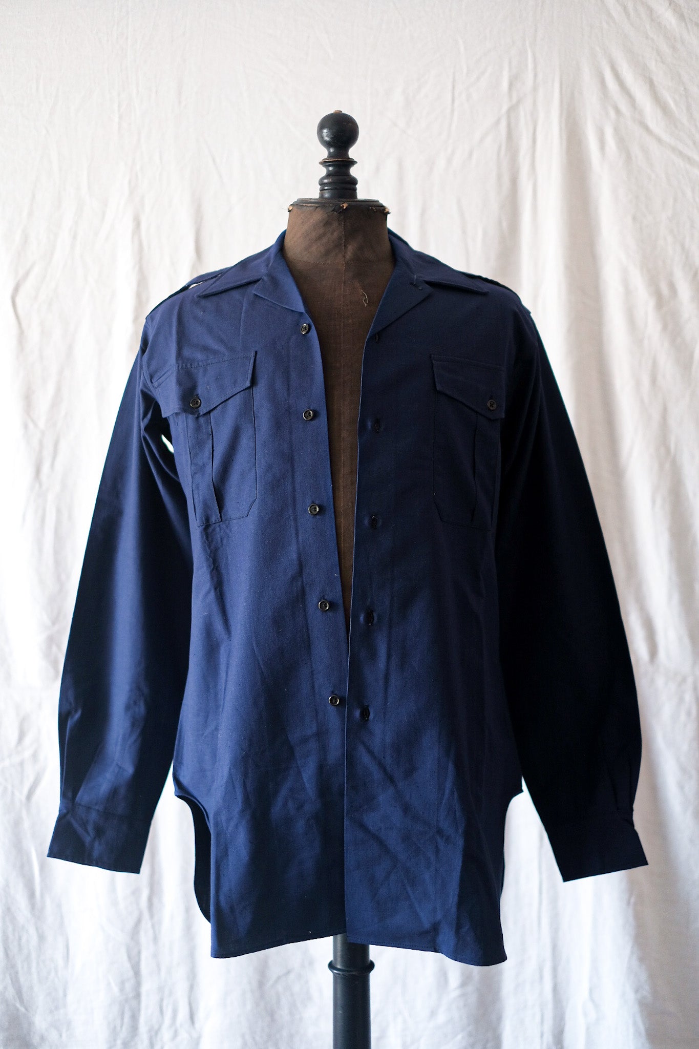 【~50's】French Army M48 Indigo Metis Shirt "Dead Stock"