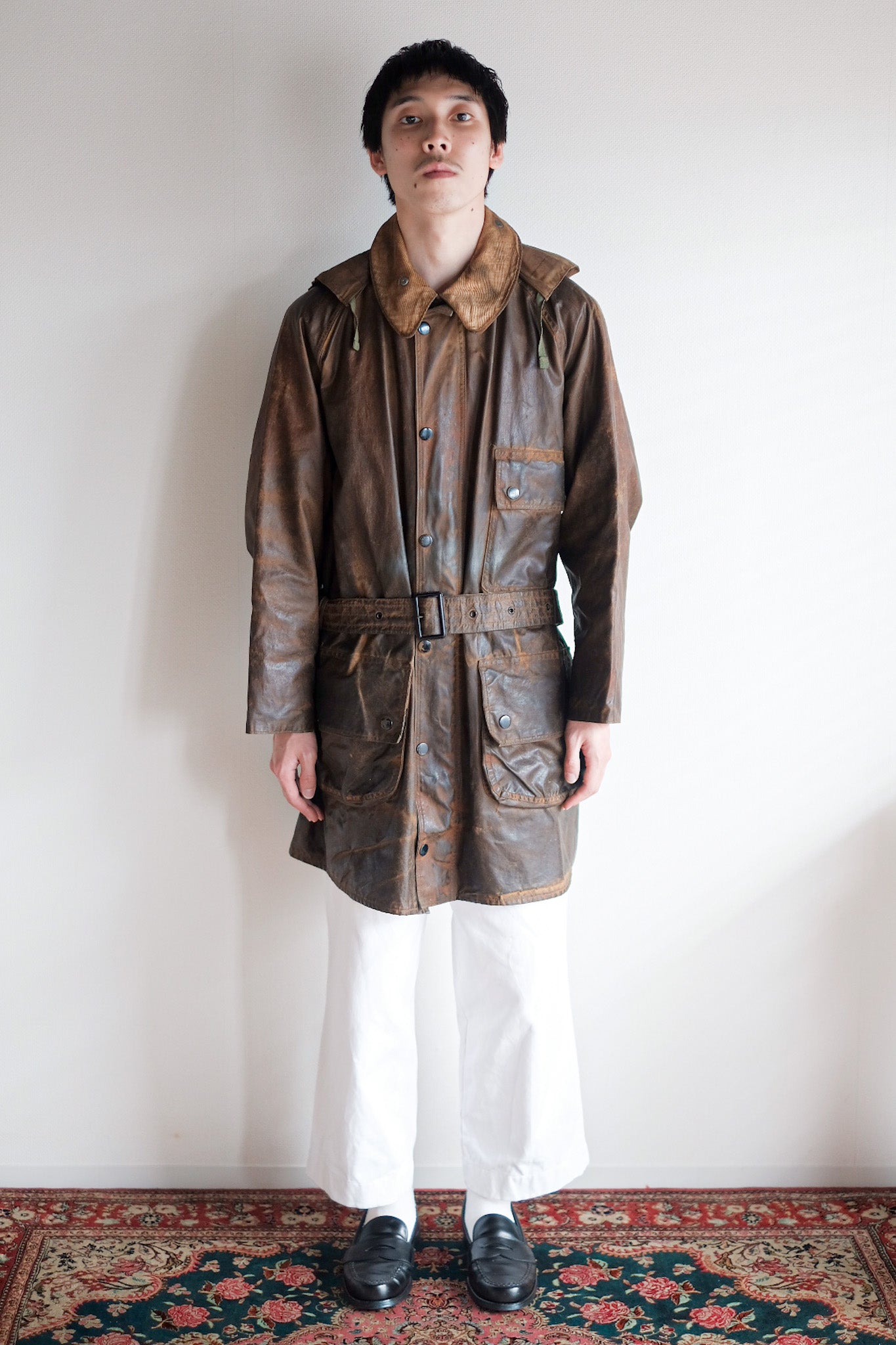 【~40's】Vintage Barbour "Solway Zipper" White Label