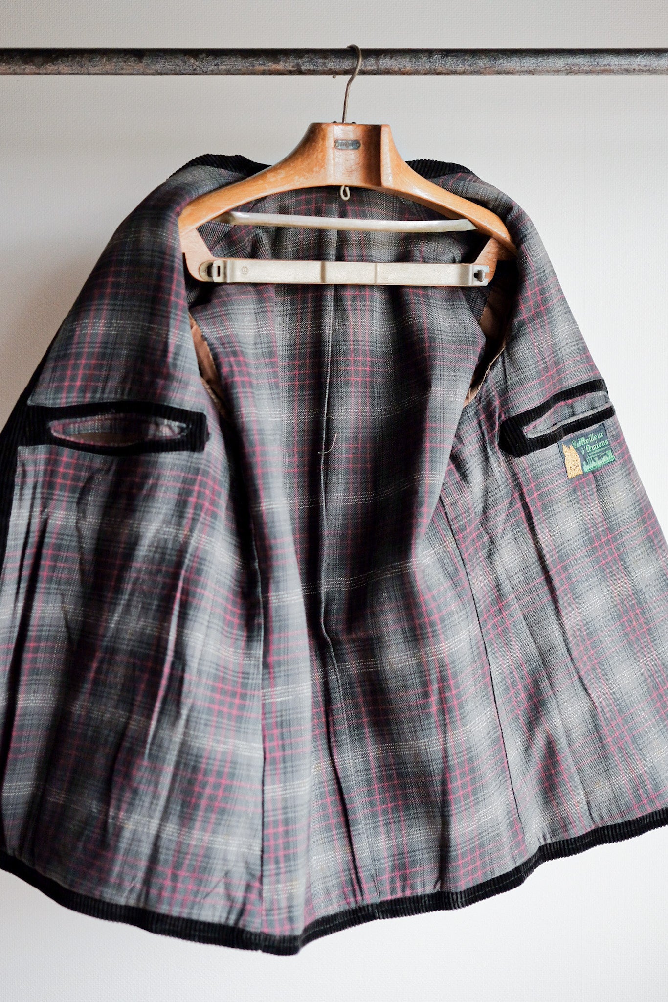 【~40's】French Vintage Black Corduroy Work Jacket