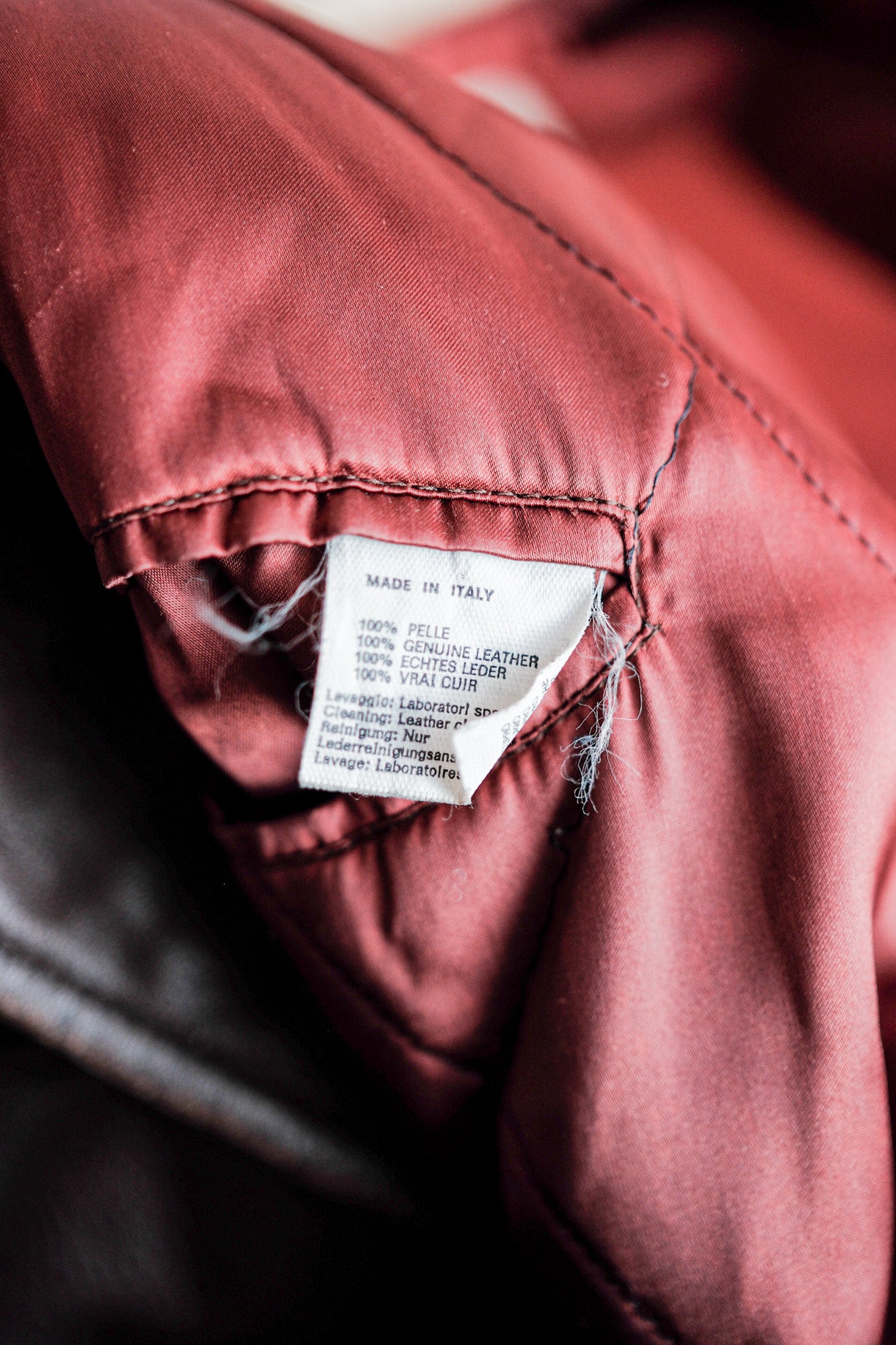 【~80's】Old GIORGIO ARMANI Aviator Style Leather Coat Size.48