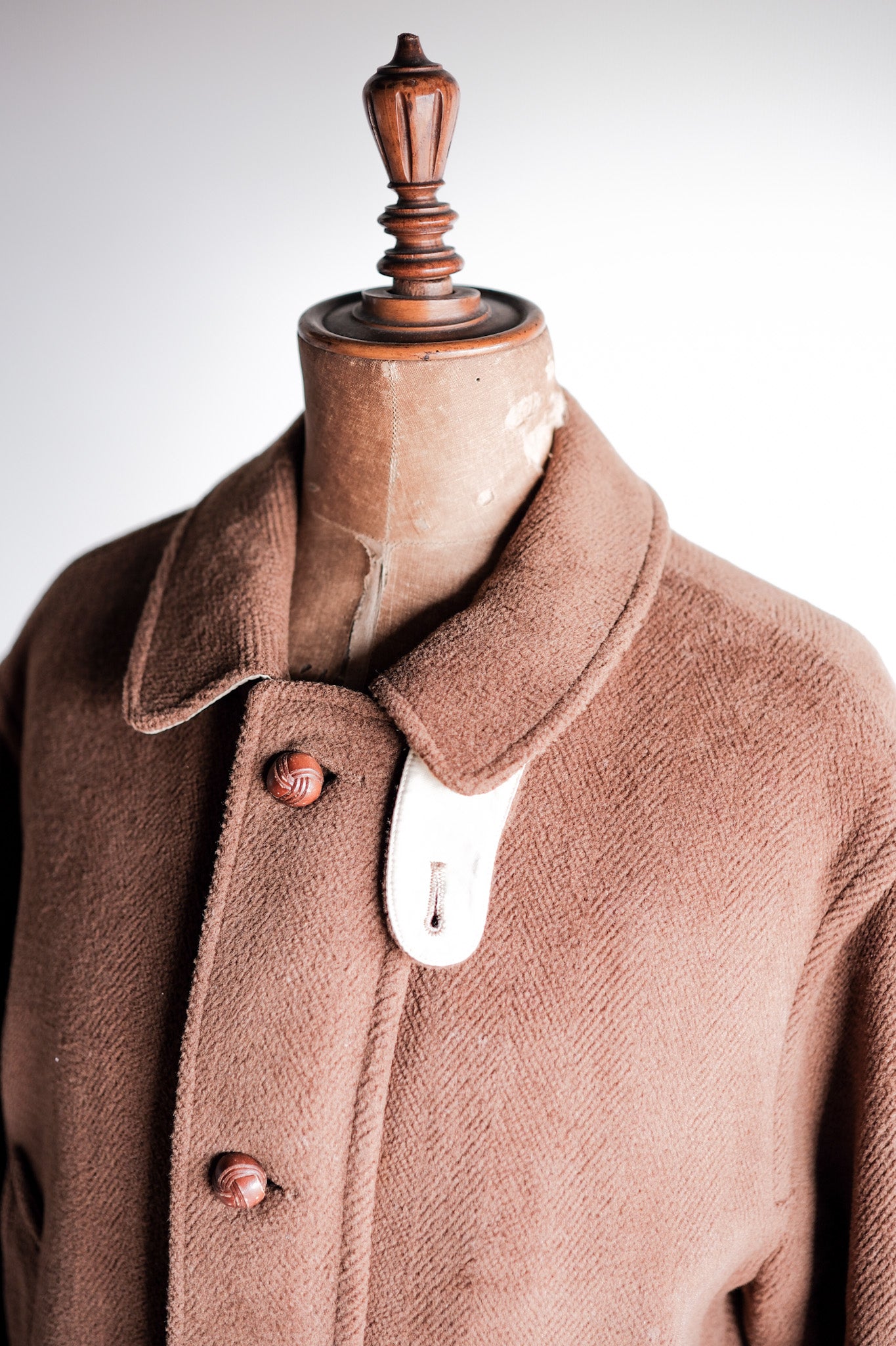 【~90's】Old INVERTERE Wool Jacket With Chin Strap "Moorbrook"
