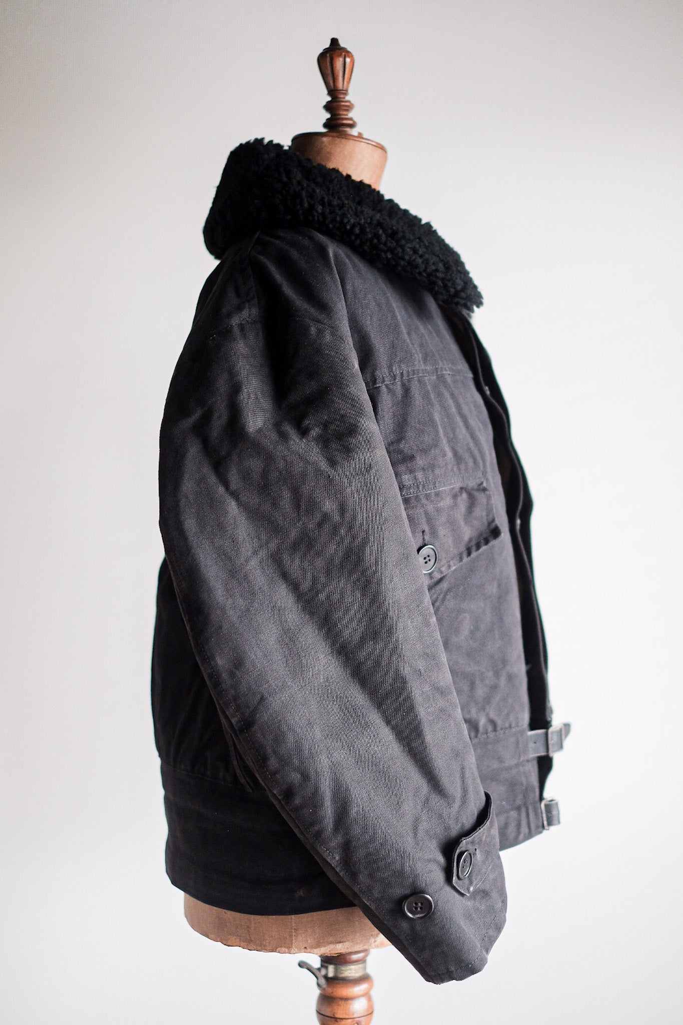 【~50’s】Swedish Army Motorcycle Jacket “Black Color”