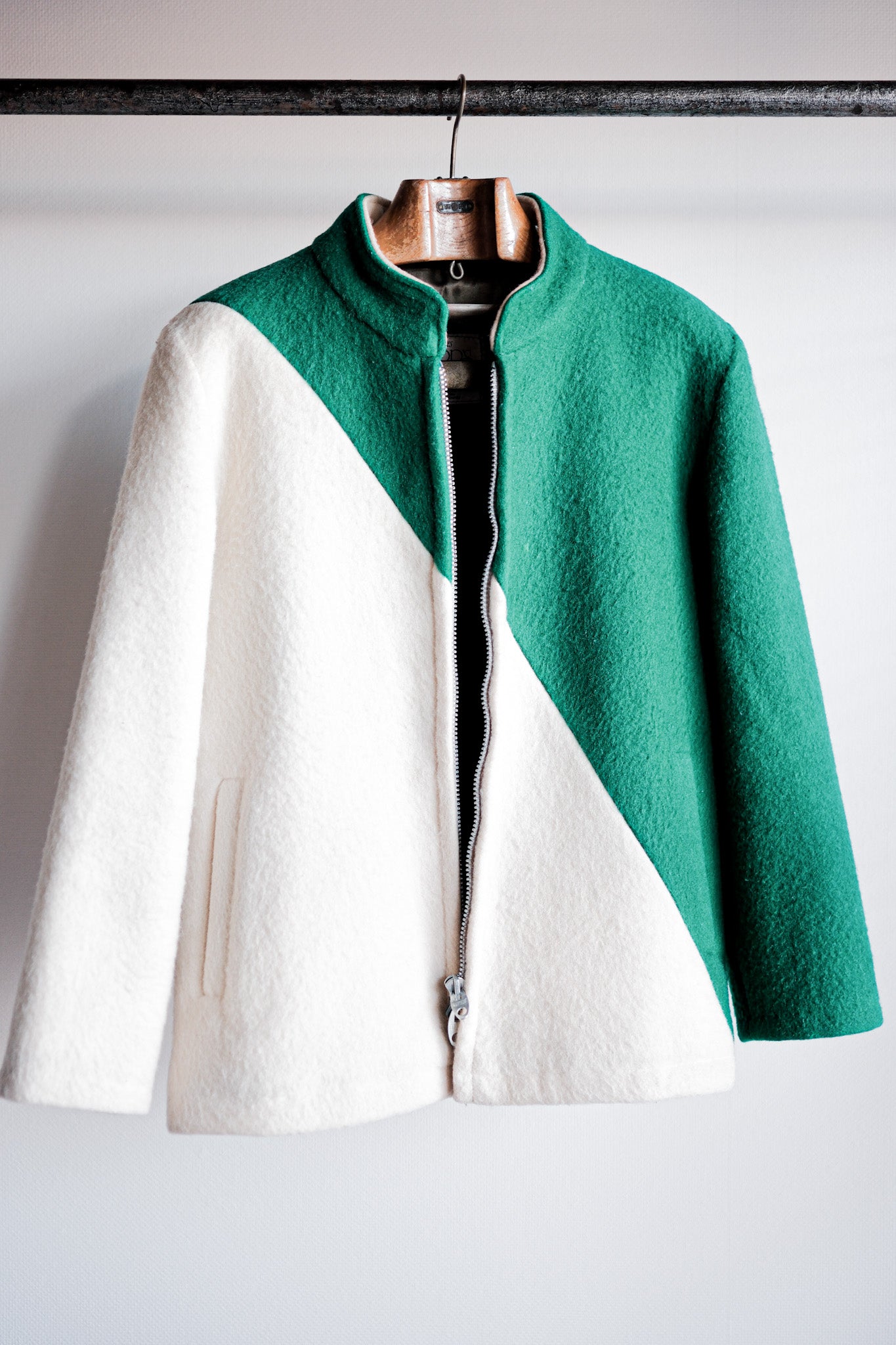 【~60's】British Vintage 2 Tone Wool Jacket "Kerr's"