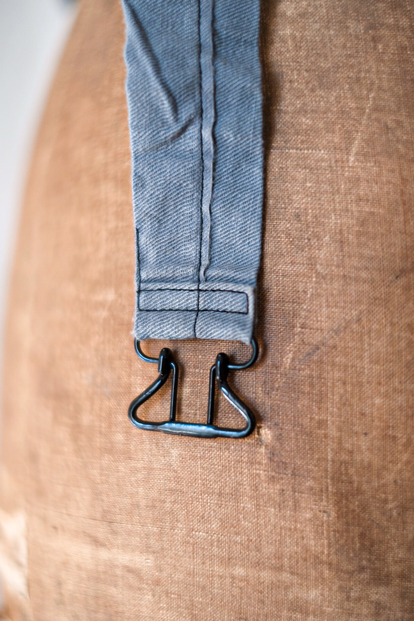 【~40's】French Vintage Black Cotton Pique Gilet "Dead Stock"