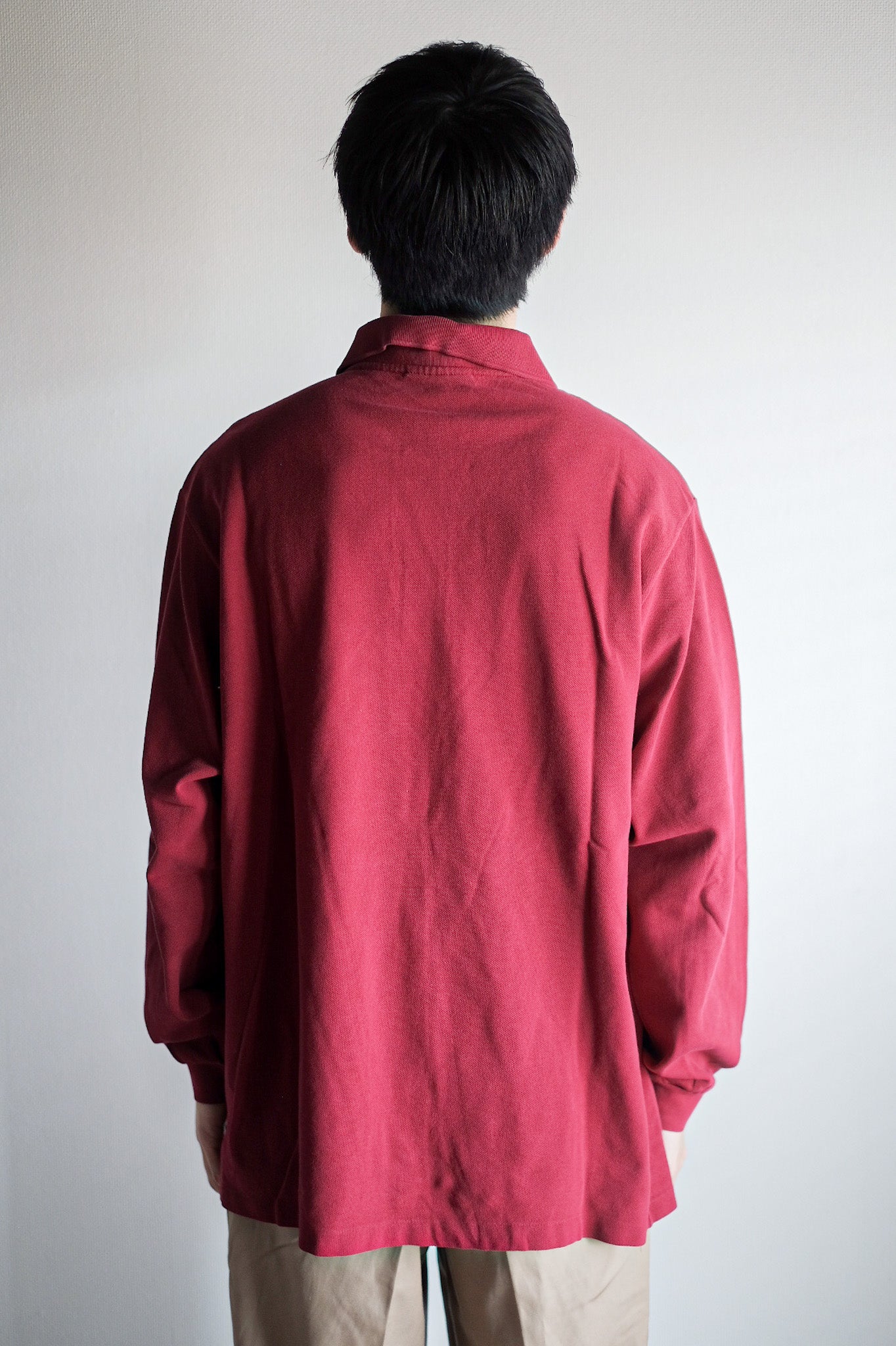 【~80's】CHEMISE LACOSTE L/S Polo Shirt Size.6 "Burgundy"