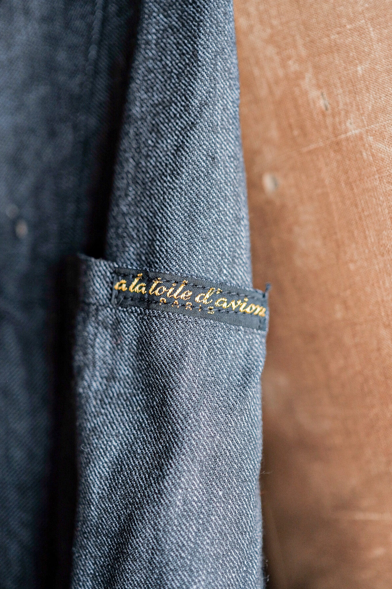 【~40's】French Vintage Black Chambray Atelier Coat “Dead Stock”