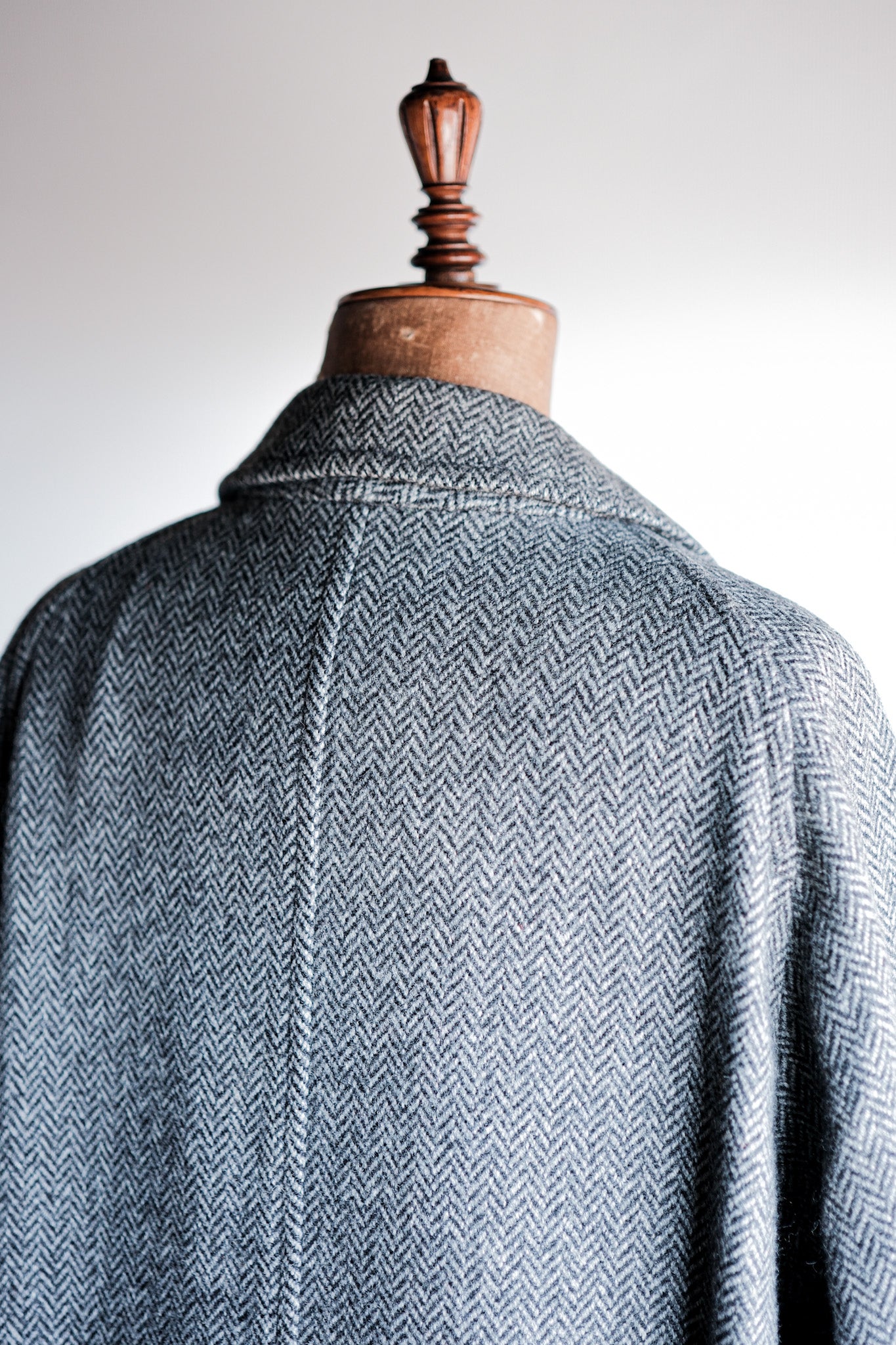 【~90's】Vintage Burberry's Single Raglan Balmacaan Coat Size.54REG "SHETLAND TWEED"