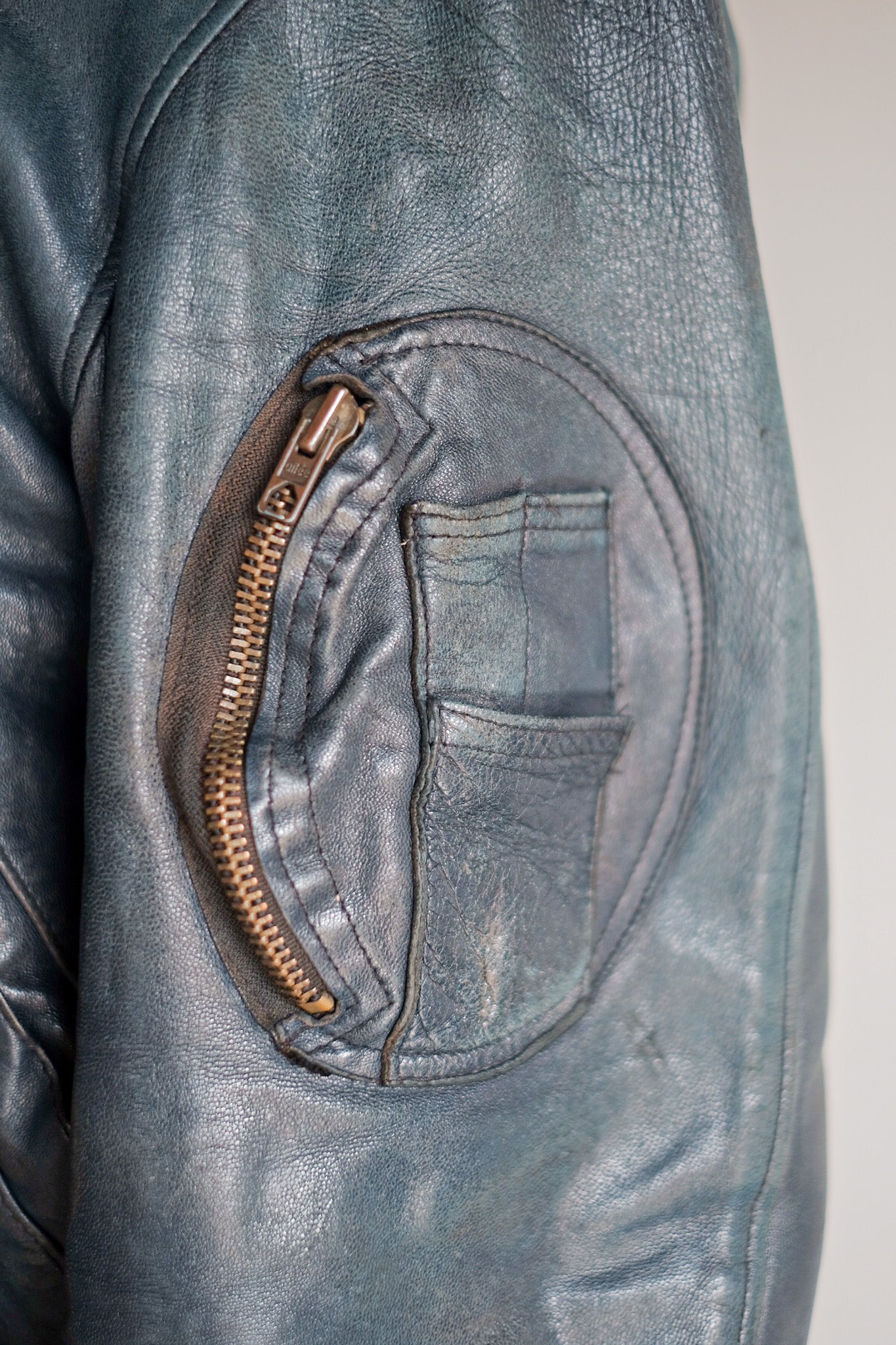 【~80's】French Air Force Pilot Leather Jacket