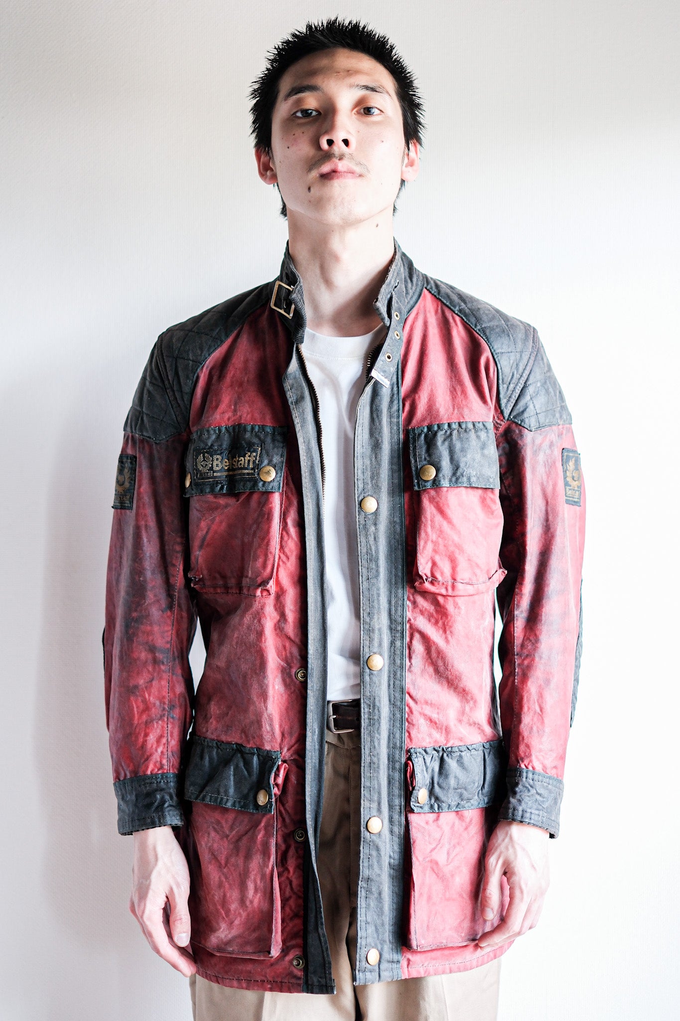 【~70's】Vintage Belstaff 2 Tone Red Waxed Jacket “TRIALMASTER" “Custom Order”