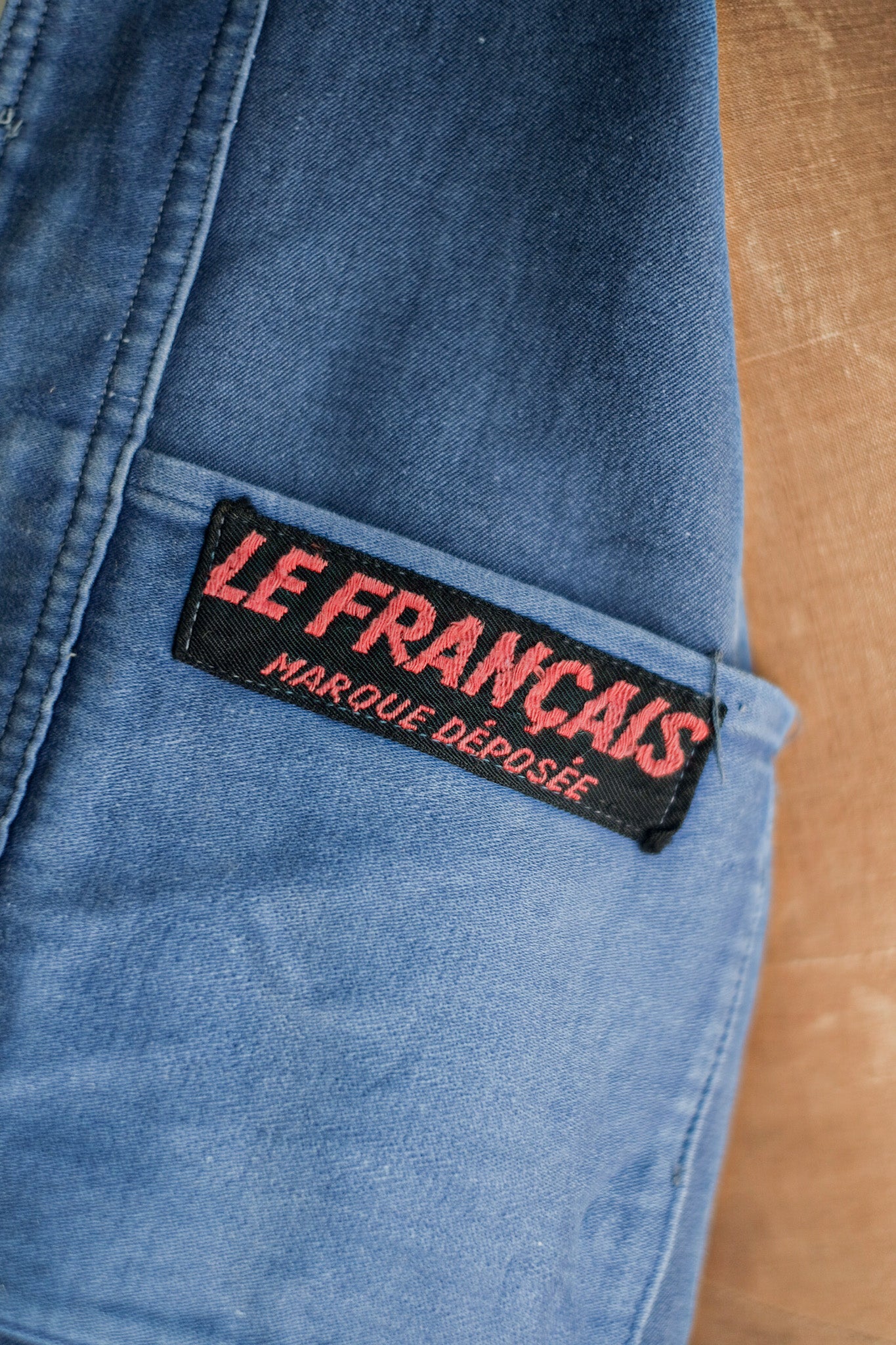 【~40's】French Vintage Blue Moleskin Work Jacket