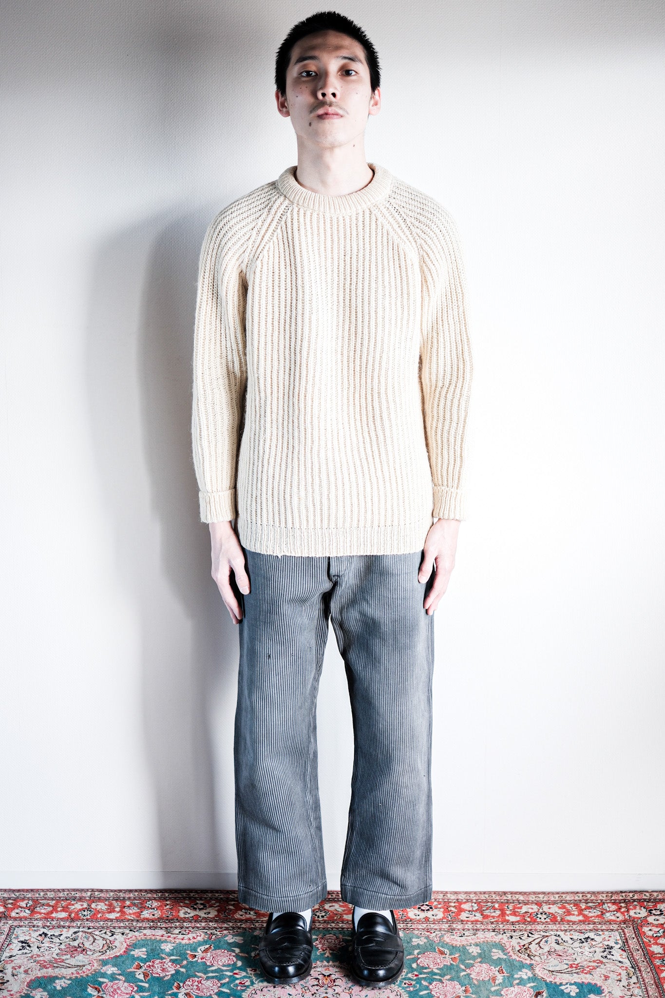 【~50's】French Vintage Cotton Pique Work Pants