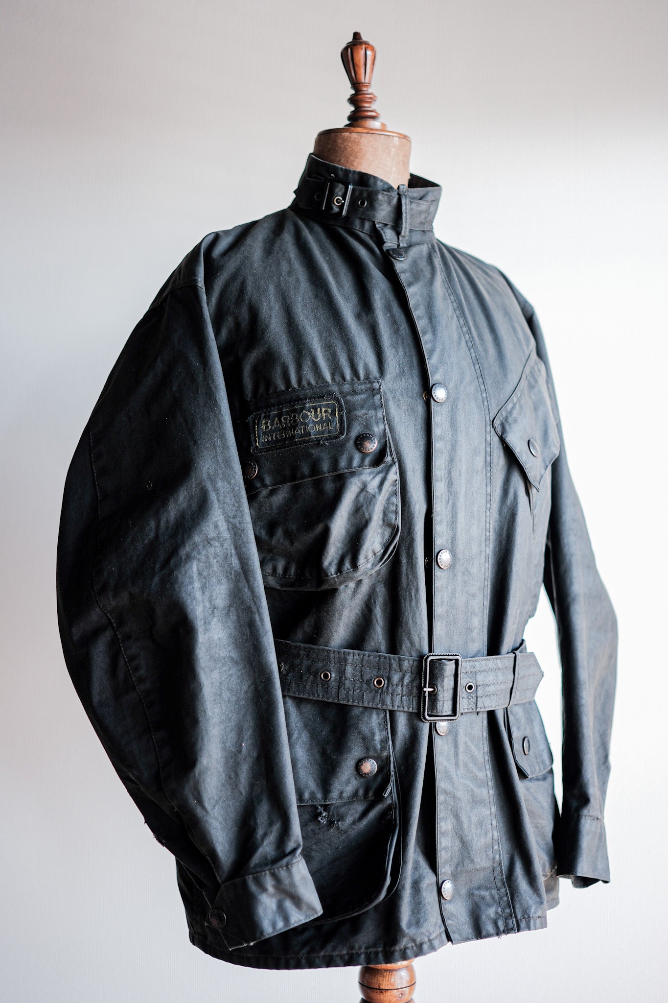 【~80's】Vintage Barbour "INTERNATIONAL SUIT" With Liner 2 Crest Size.40