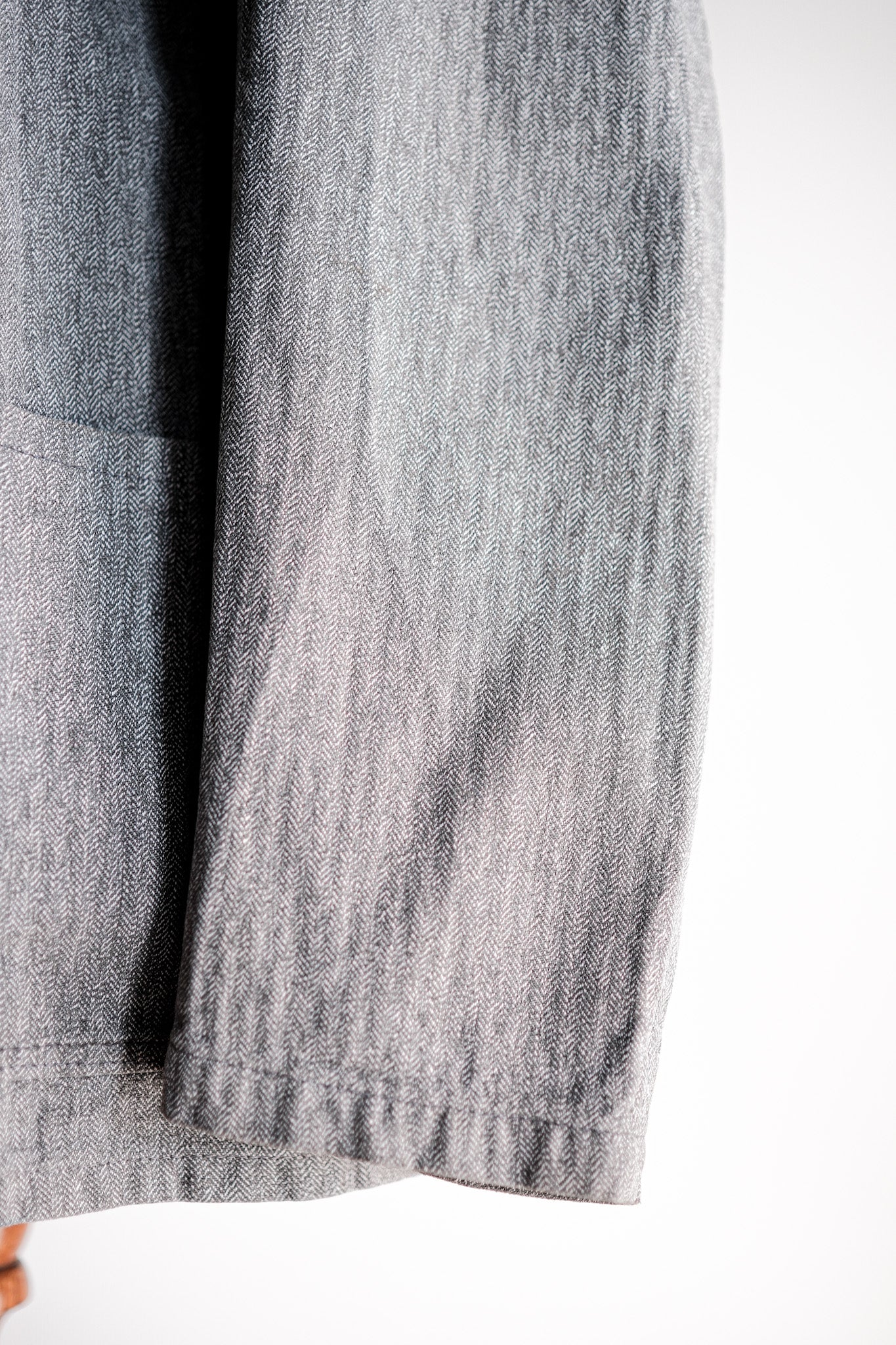【~50's】French Vintage Salt & Pepper Cotton HBT Lapel Work Jacket