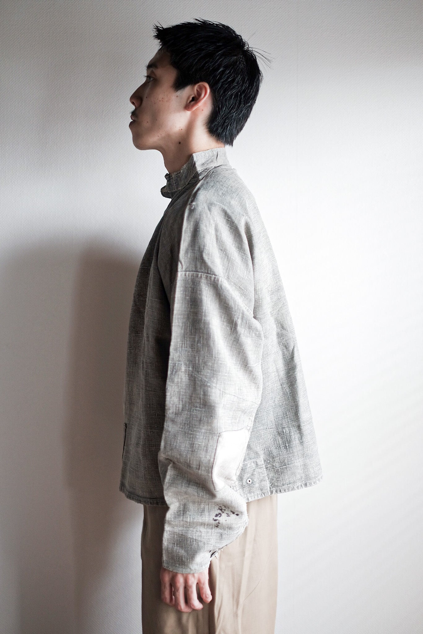 【~10's】WW1 German Navy Bourgeron Linen Smock “Feldgrau Green Grey”