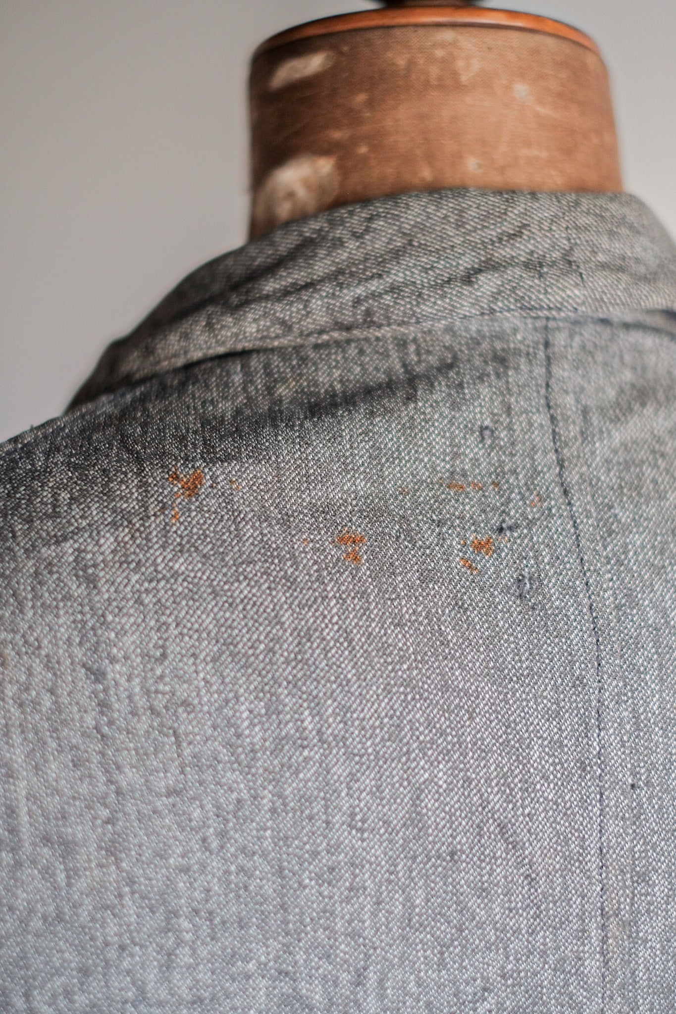 【~40's】French Vintage Black Chambray Atelier Coat