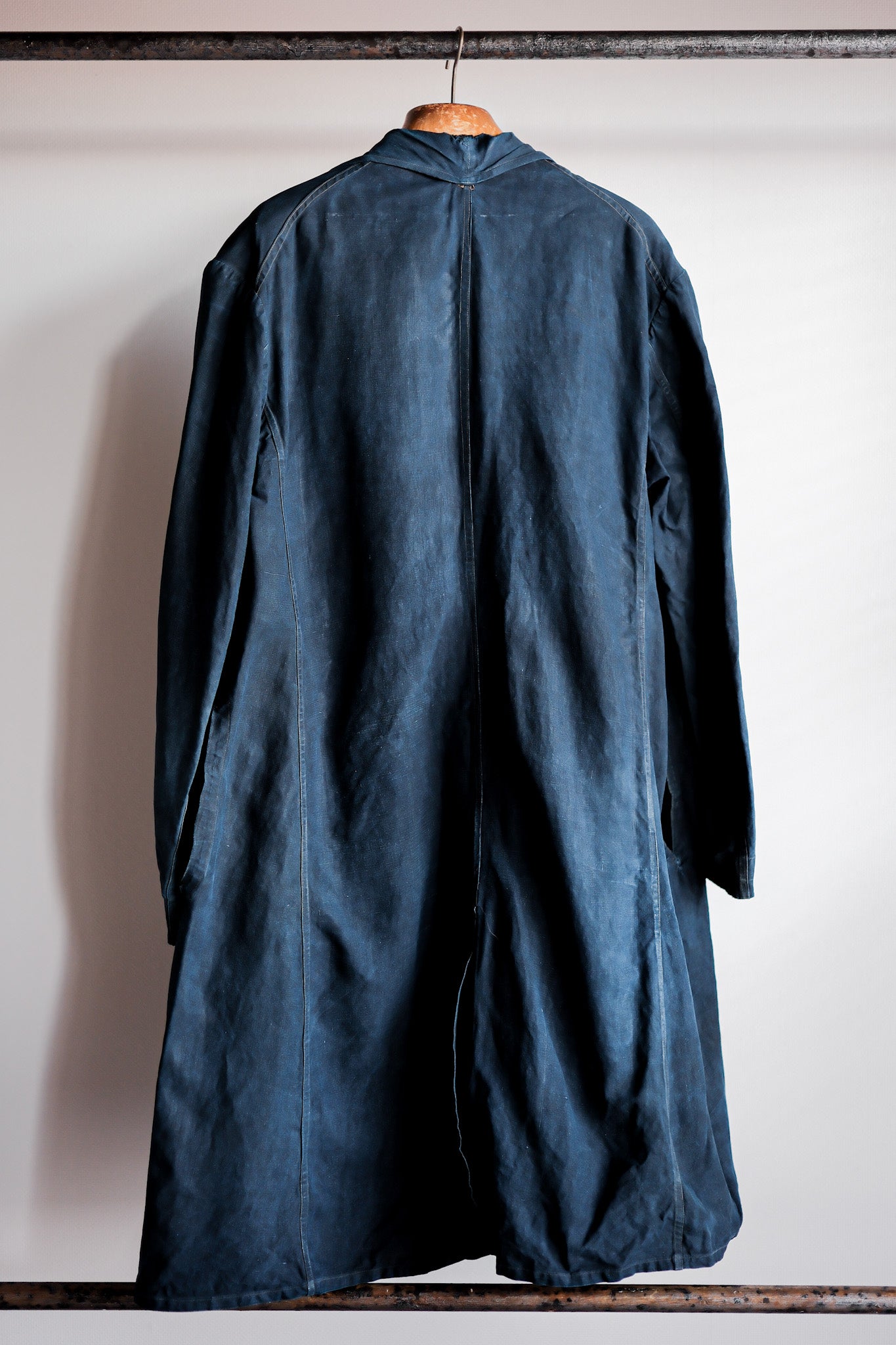 【Early 20th C】French Antique Indigo Linen Maquignon Coat