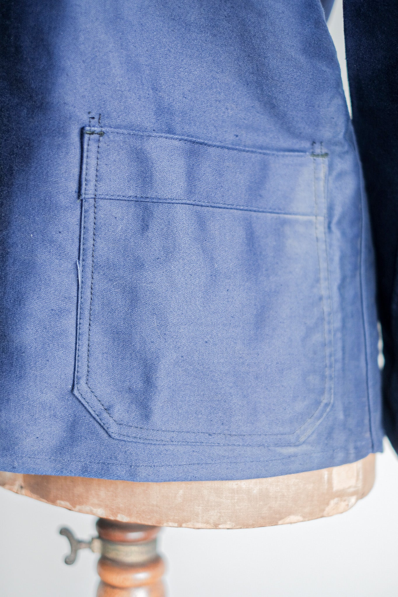 【~40's】French Vintage Blue Moleskin Work Jacket "Dead Stock"