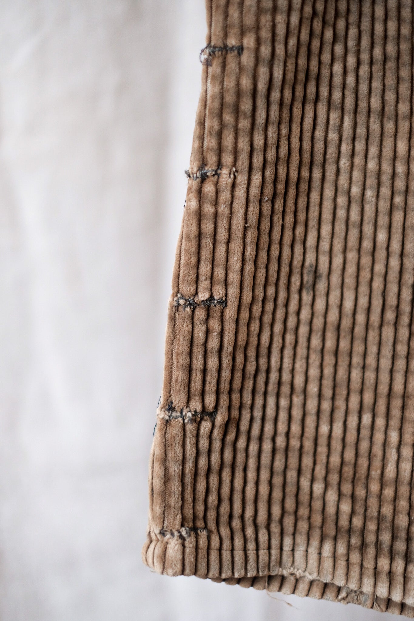 【~30's】French Vintage Brown Corduroy Work Pants "Adolphe Lafont"
