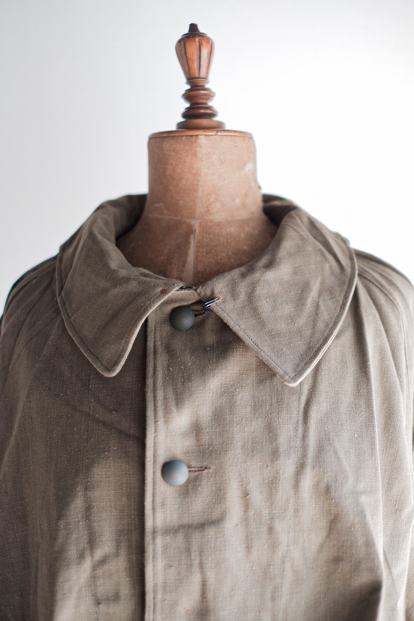 【~50's】French Army M35 Motorcycle Coat "Cotton Linen Type" "Dead Stock"