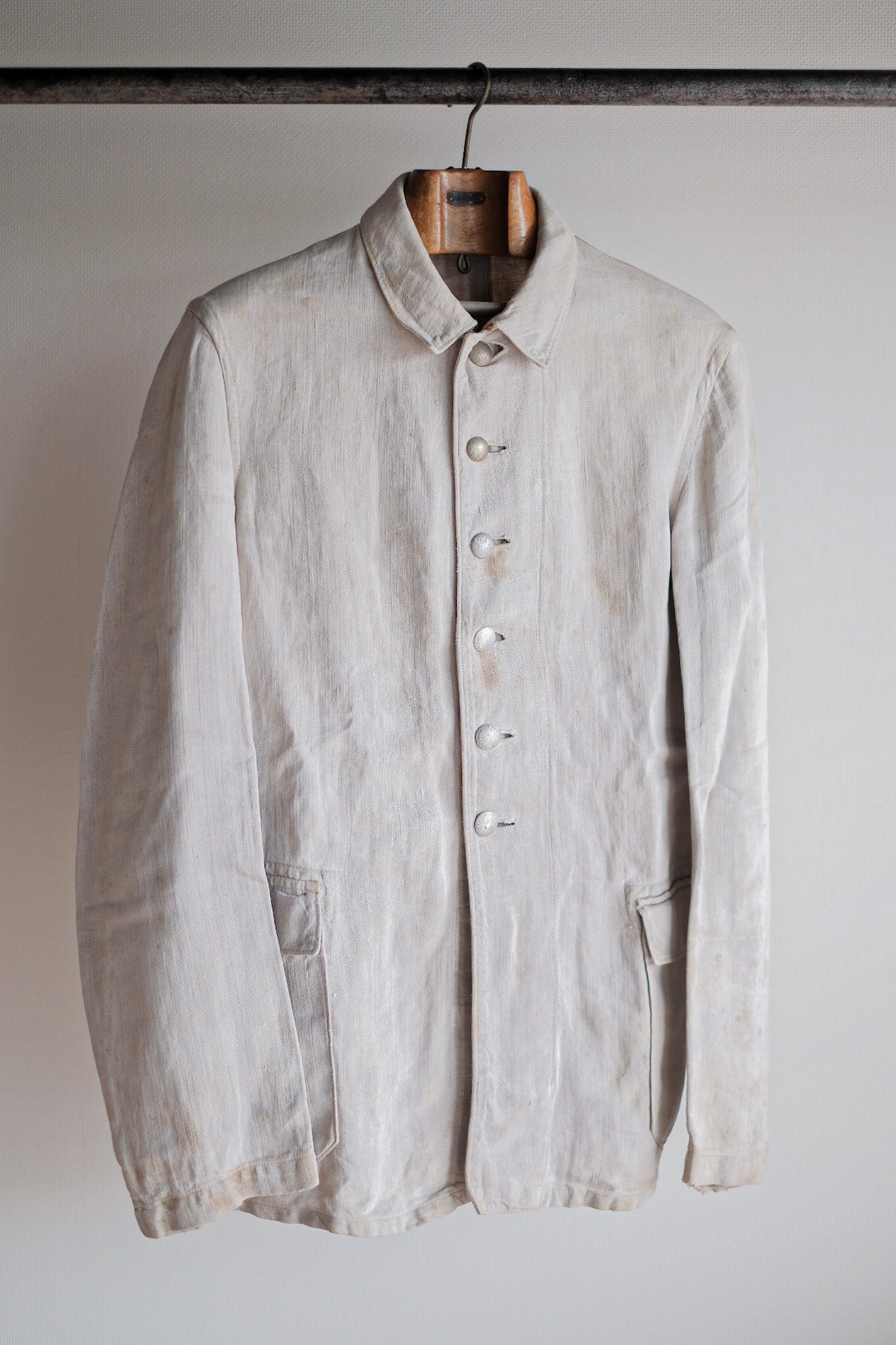 【~30's】WW2 German Army Drillich HBT Linen Jacket