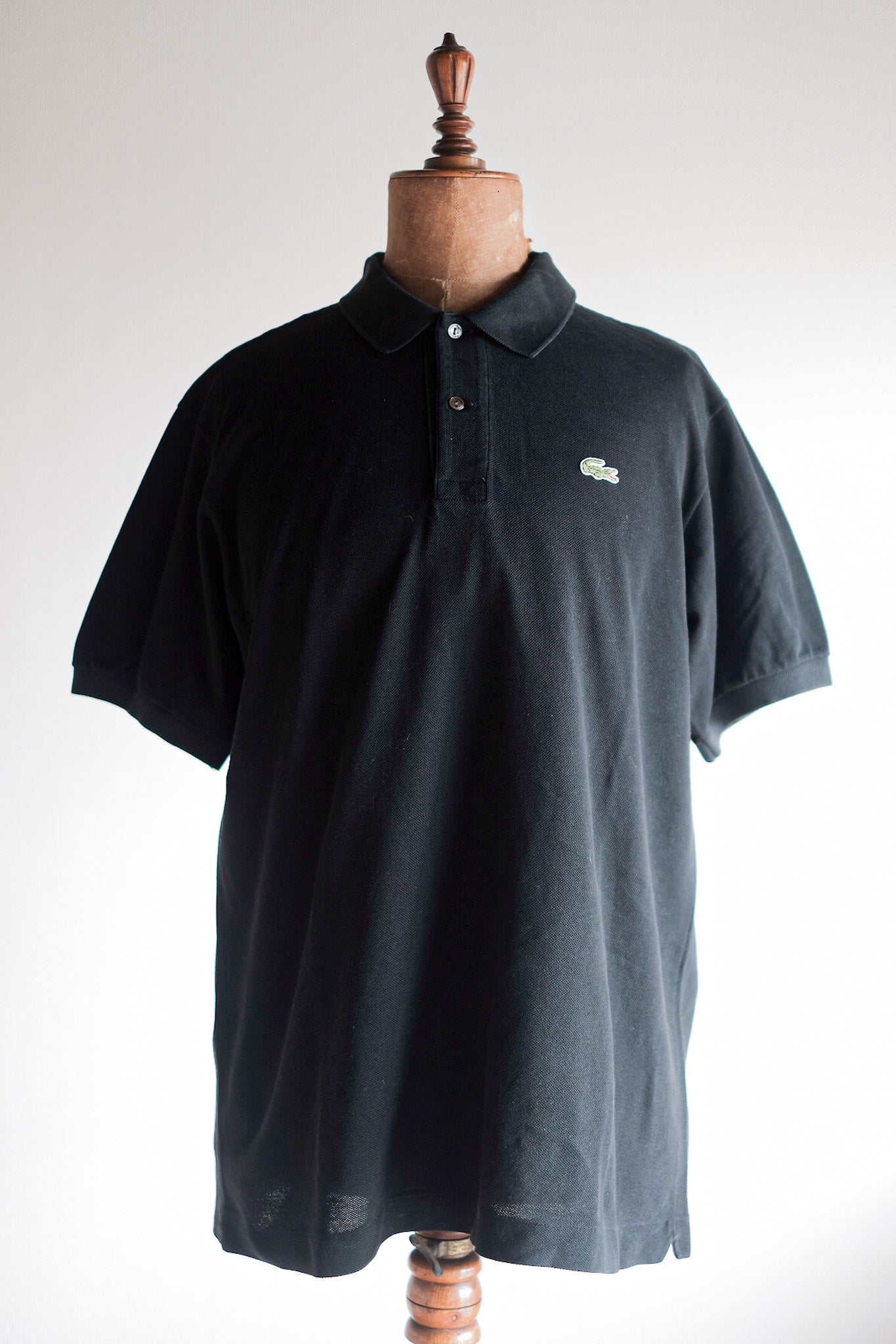 【~80's】CHEMISE LACOSTE S/S Polo Shirt Size.5 "Black"