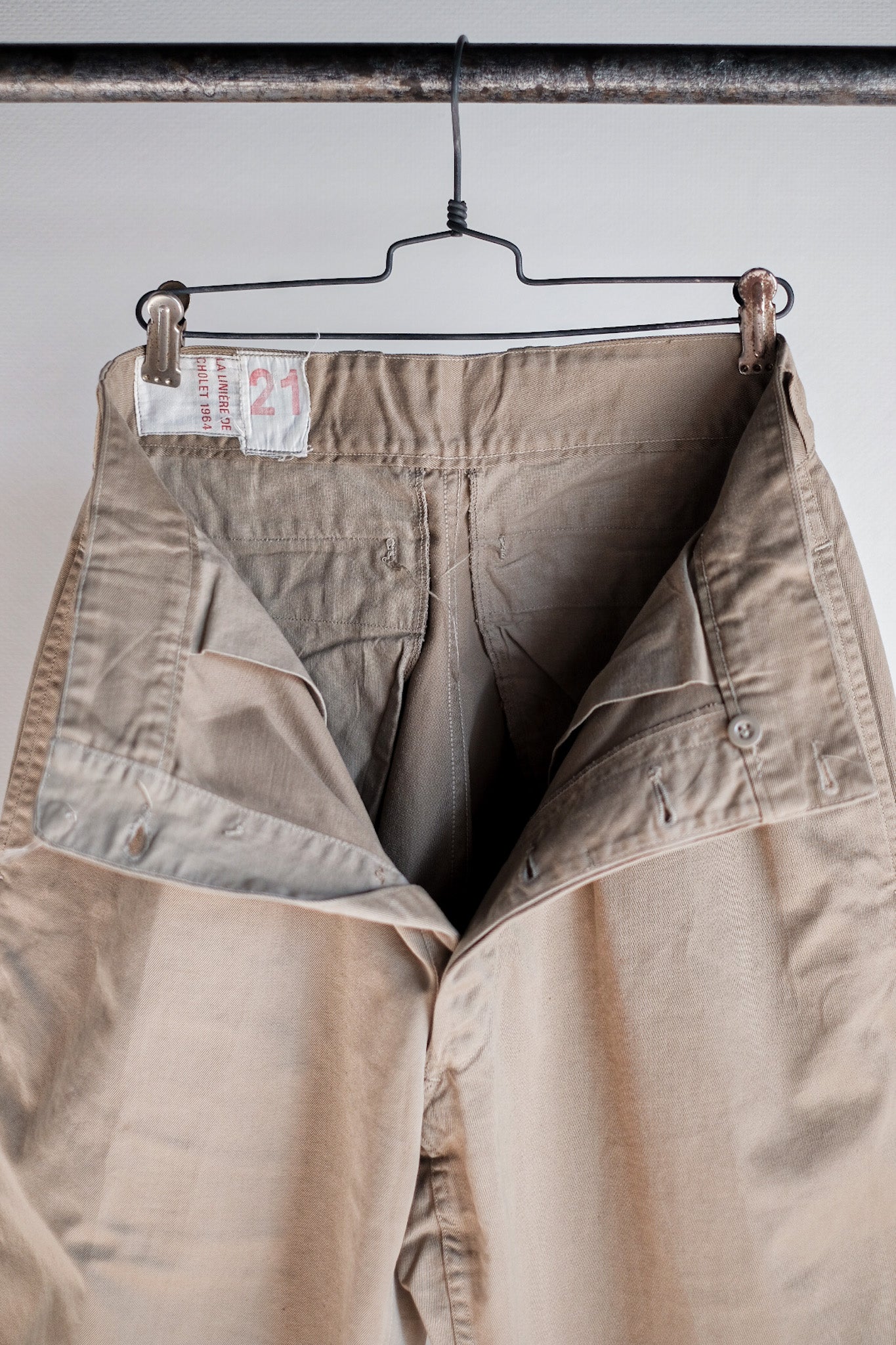【~60's】French Army M52 Chino Trousers Size.21