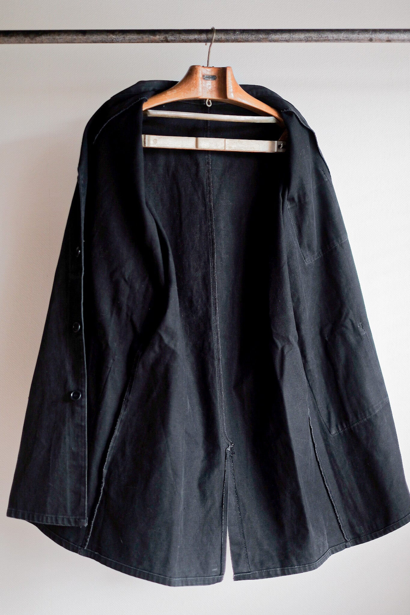 【~50's】French Vintage Black Moleskin Work Coat