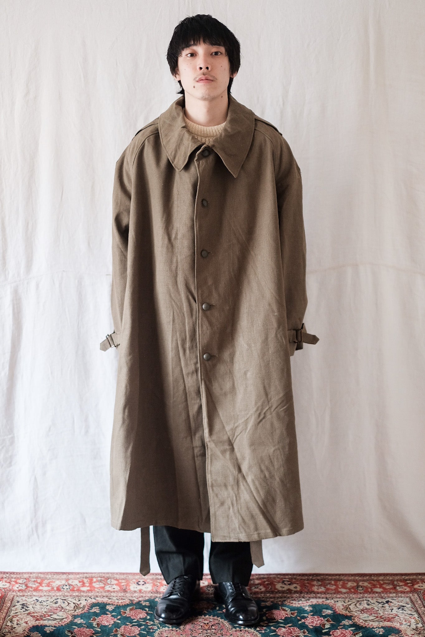 【~50's】French Army M35 Motorcycle Coat Size.2 "Dead Stock"