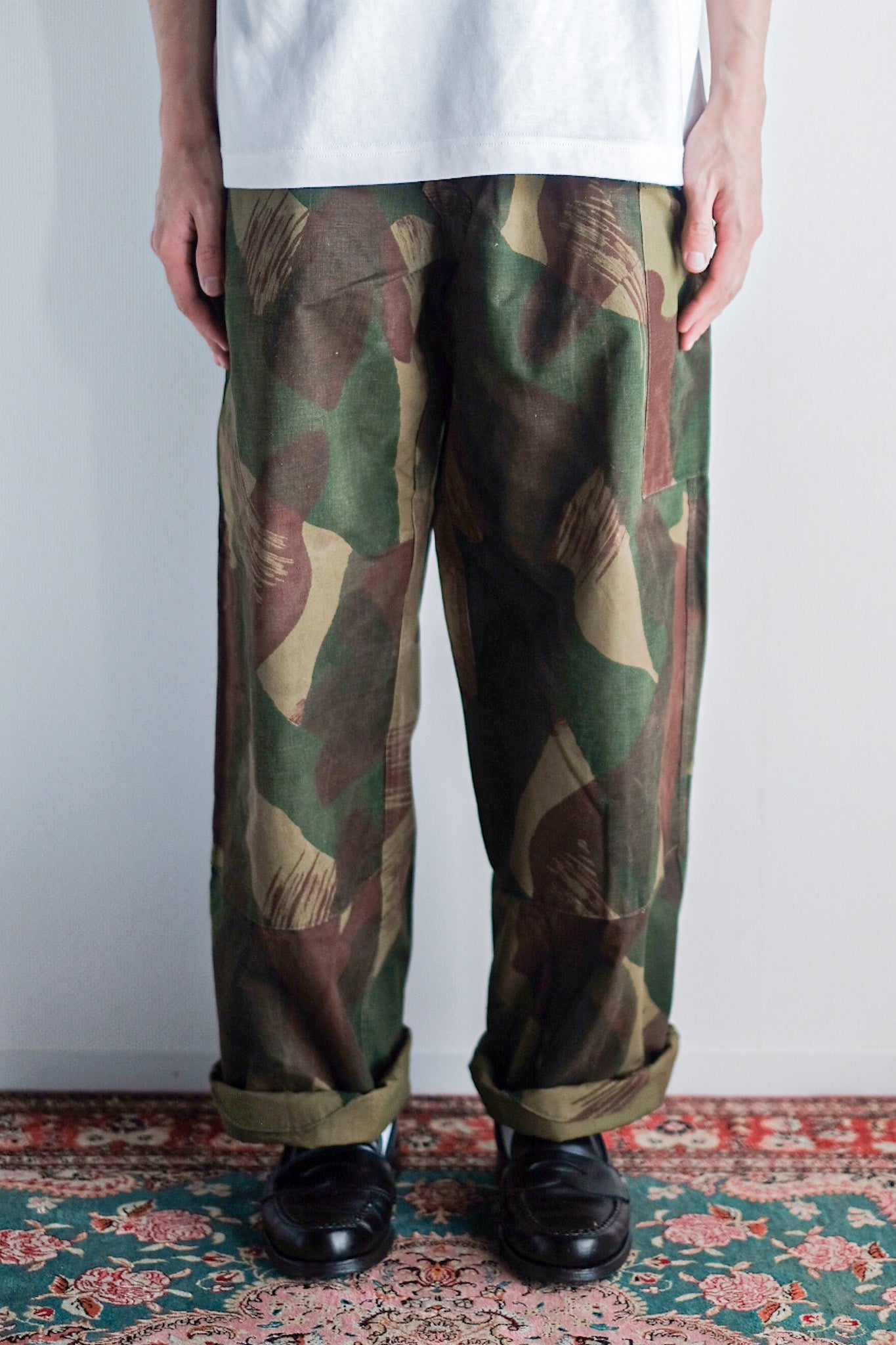 【~50's】Belgium Army Brushstroke Camo Airborne Pant Size.3