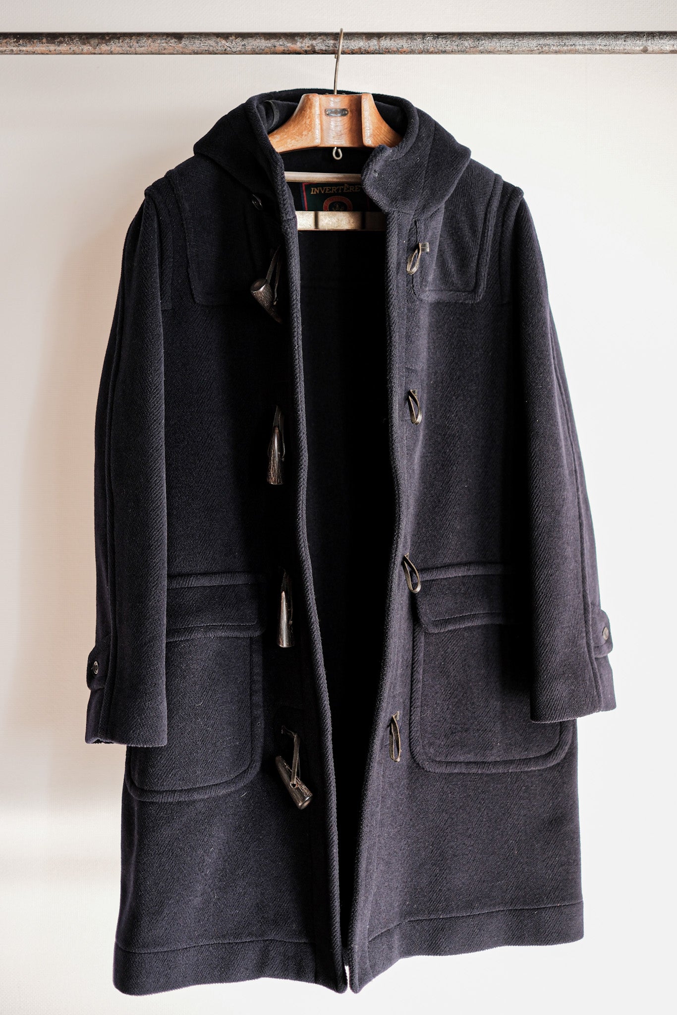 【~90's】Old INVERTERE Wool Duffle Coat "Moorbrook"