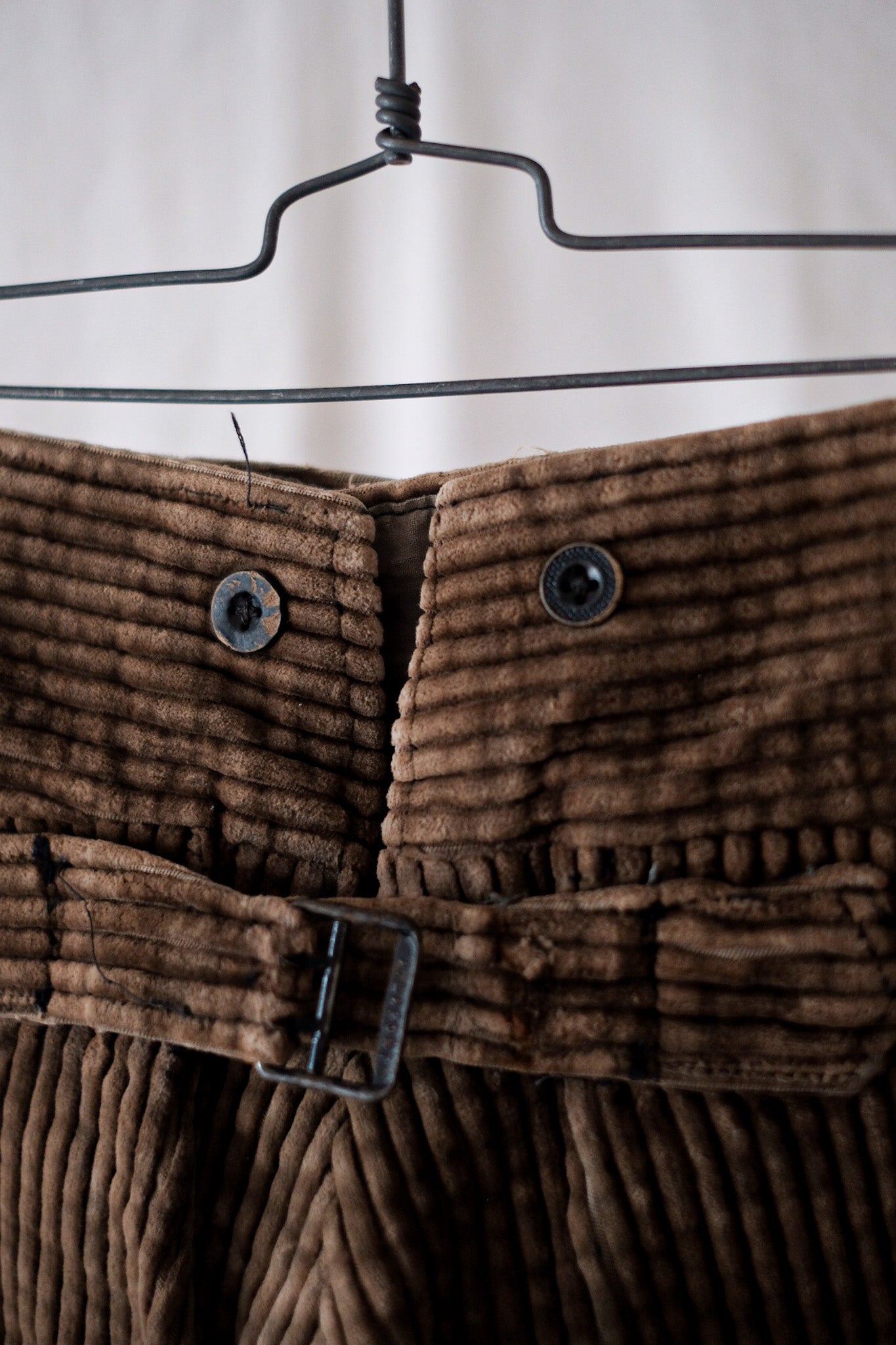 【~30's】French Vintage Brown Corduroy Work Pants "Adolphe Lafont"
