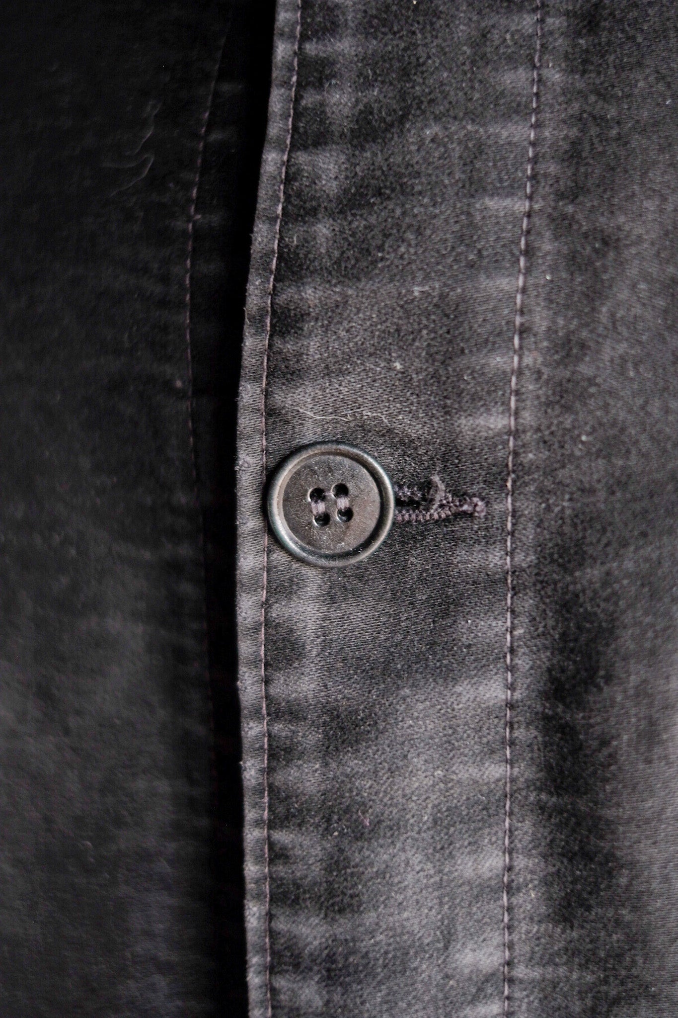 【~50's】French Vintage Black Moleskin Work Jacket